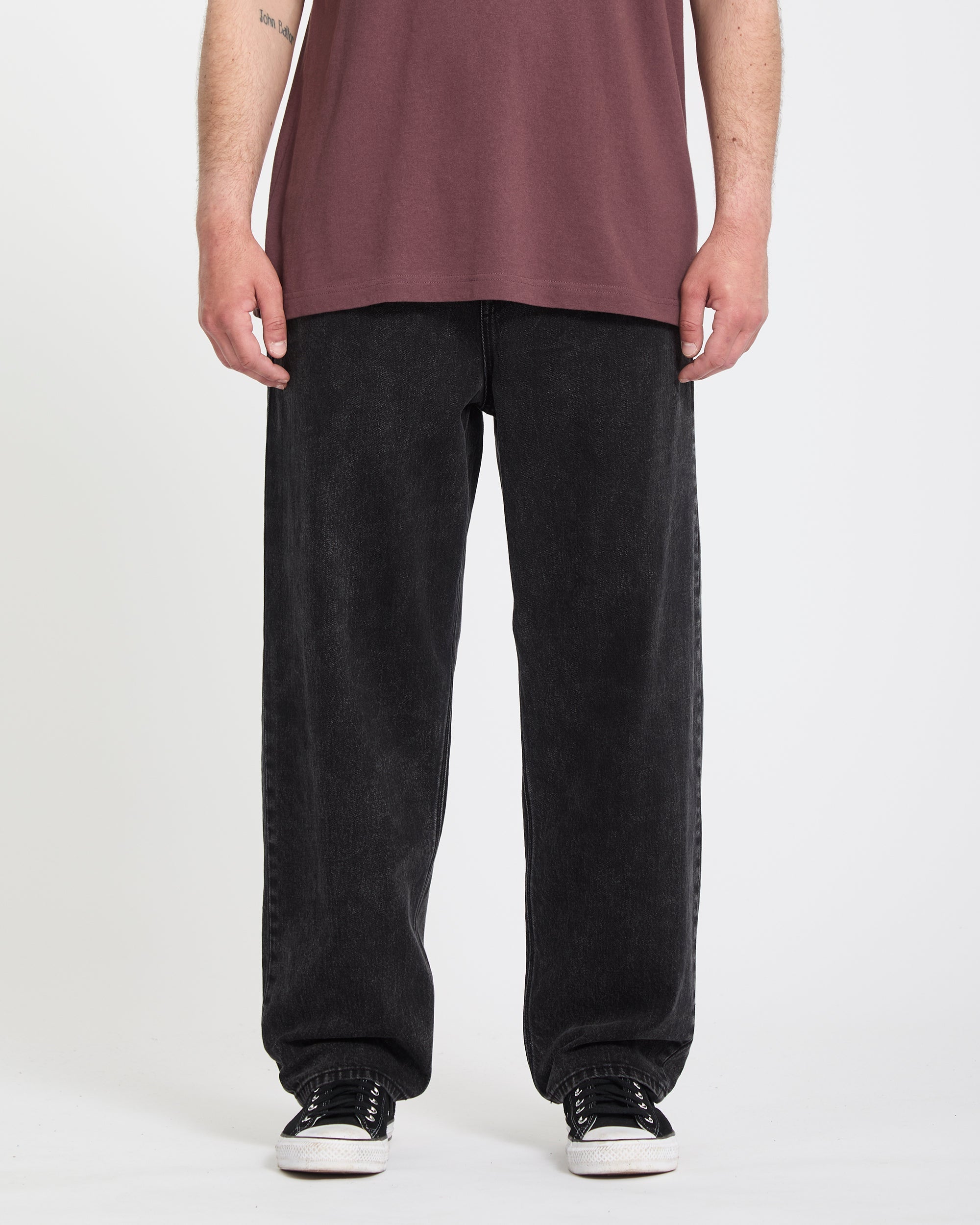 Freazy Loose Elasticated Waist Jeans - Blackity Black - Men