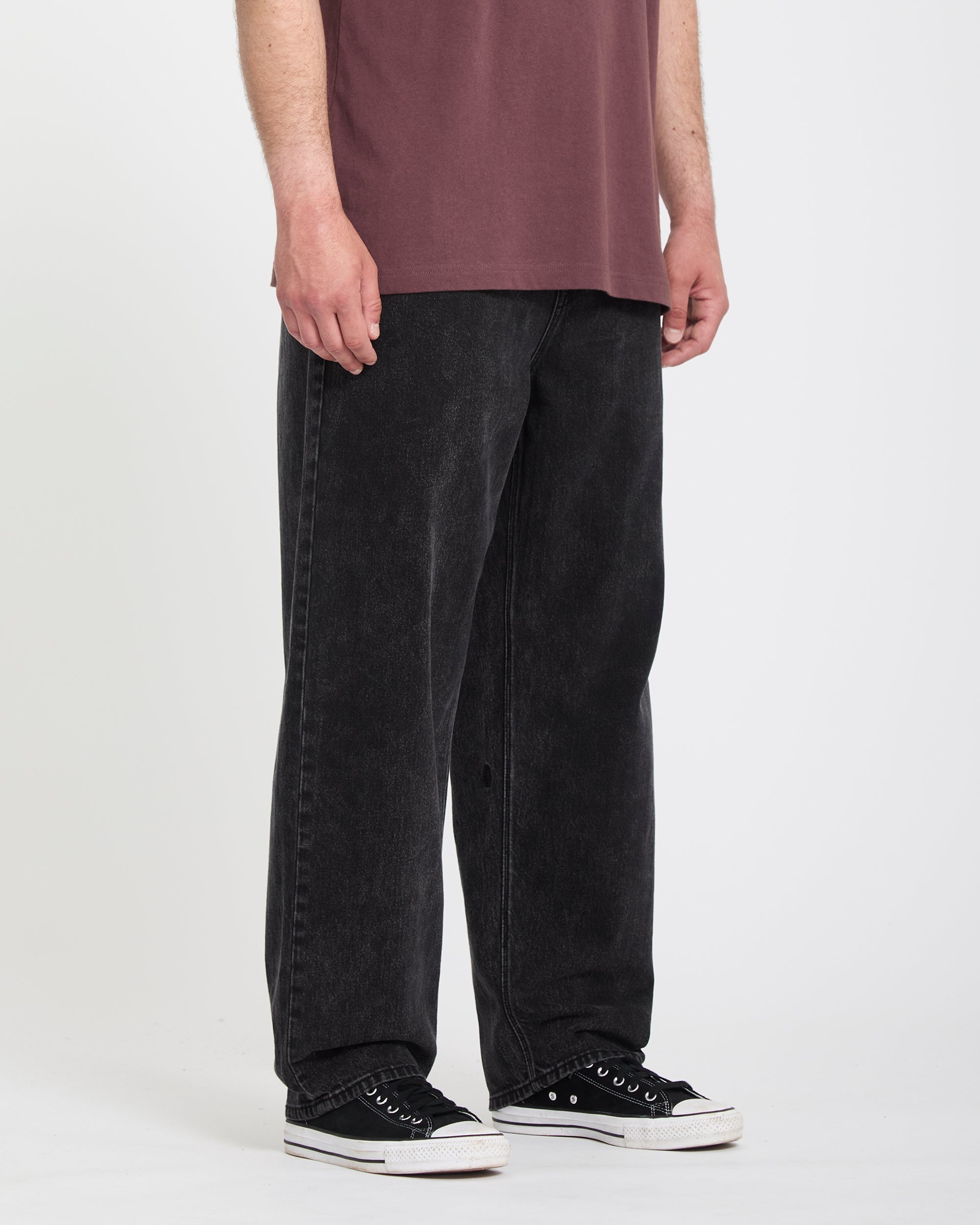 Freazy Loose Elasticated Waist Jeans - Blackity Black - Men Freazy Loose Elasticated Waist Jeans - Blackity Black - Men