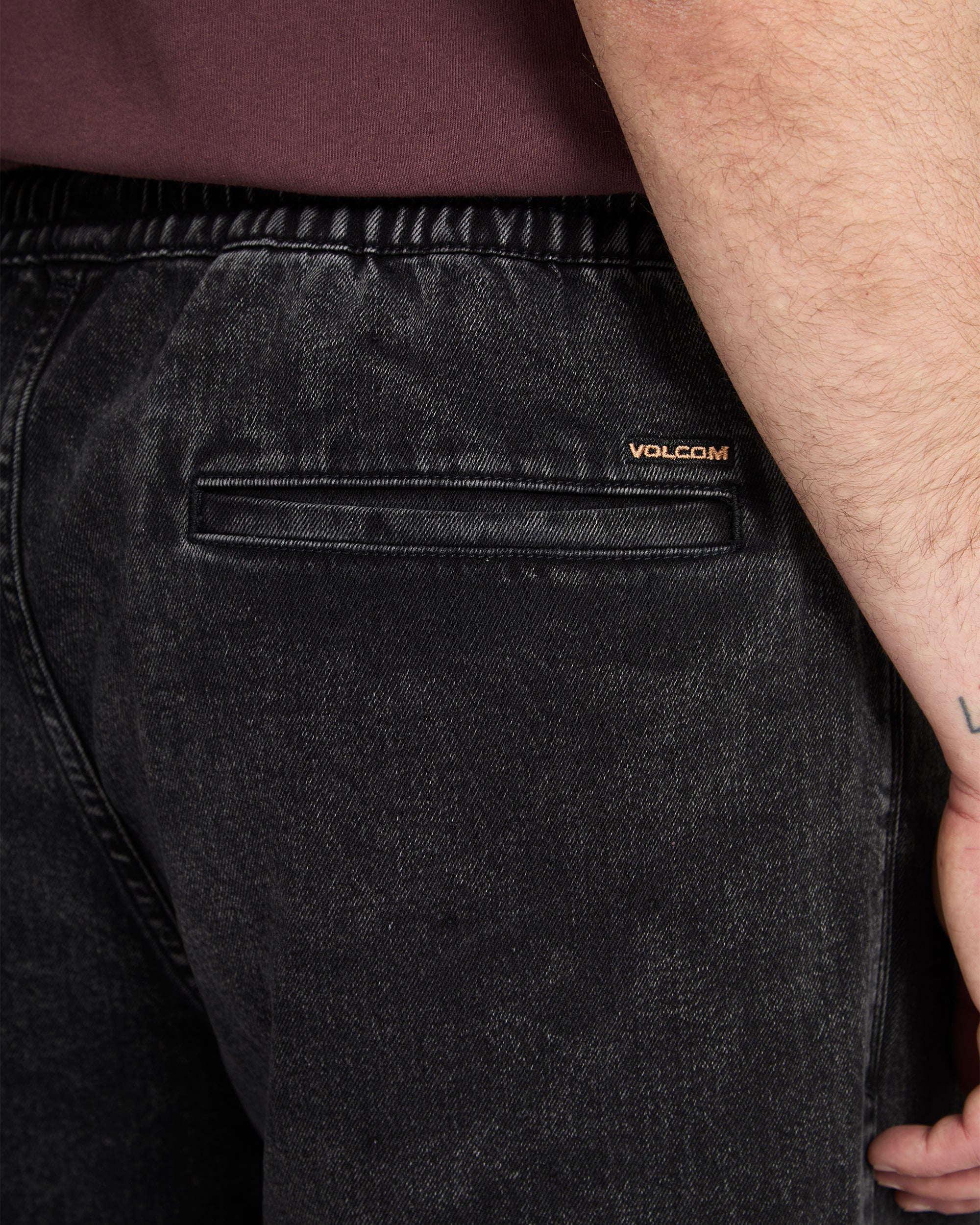Freazy Loose Elasticated Waist Jeans - Blackity Black - Men