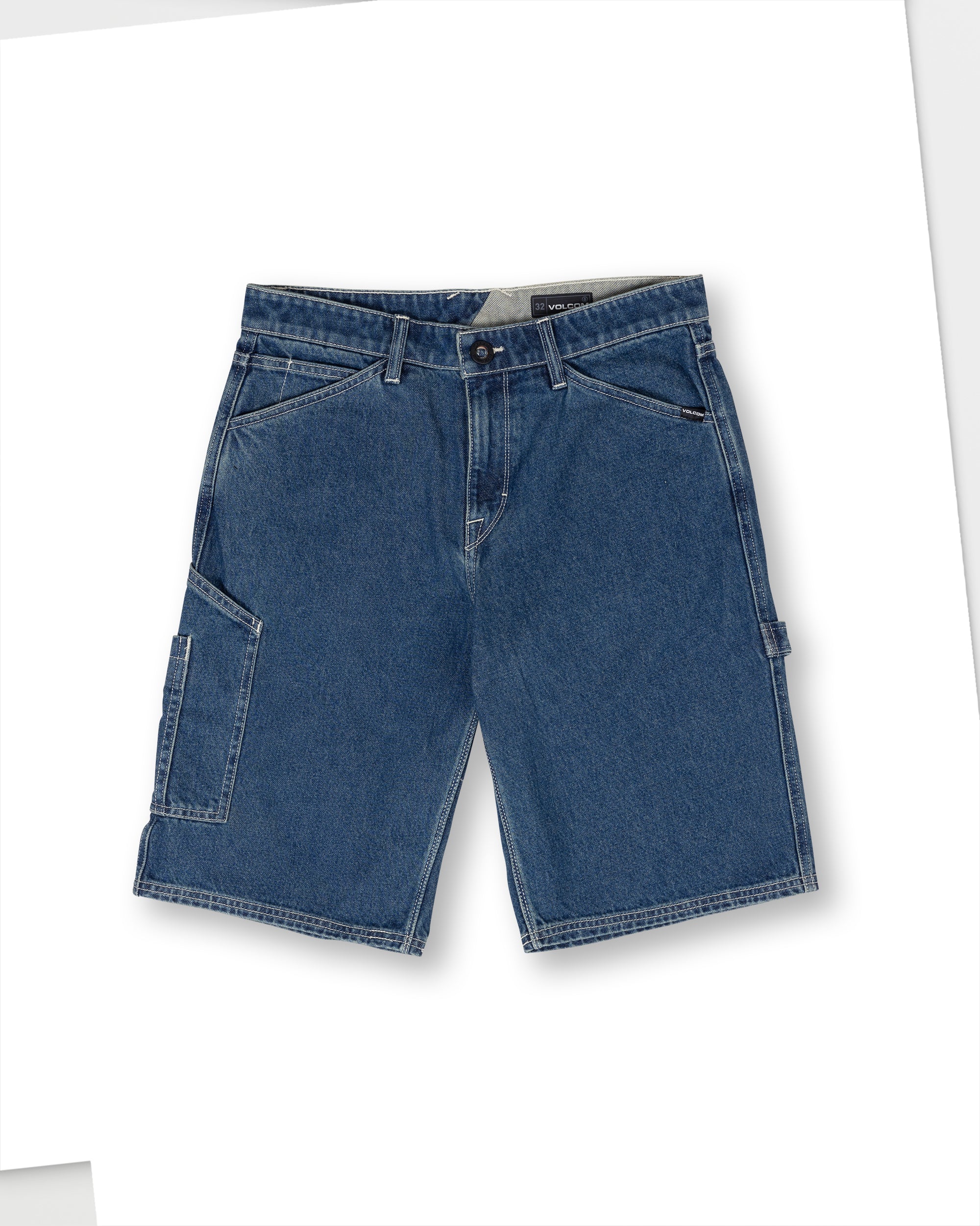 Labored Denim Utility Short - INDIGO RIDGE WASH - Men