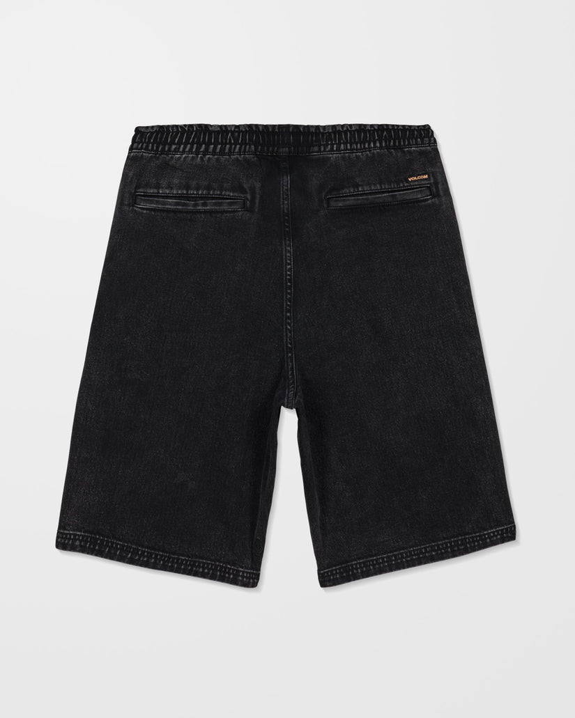 Freazy 22" Denim Elasticated Waist Short - Blackity Black