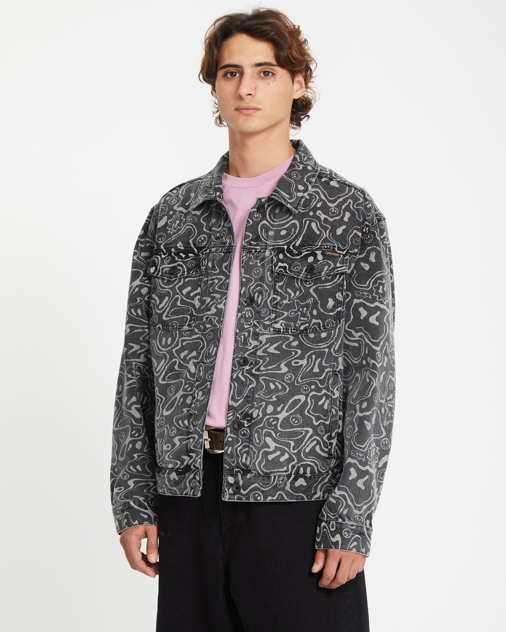 Filip Rygalski Denim Jacket - BLACK PRINT - Volcom EU – Volcom Europe
