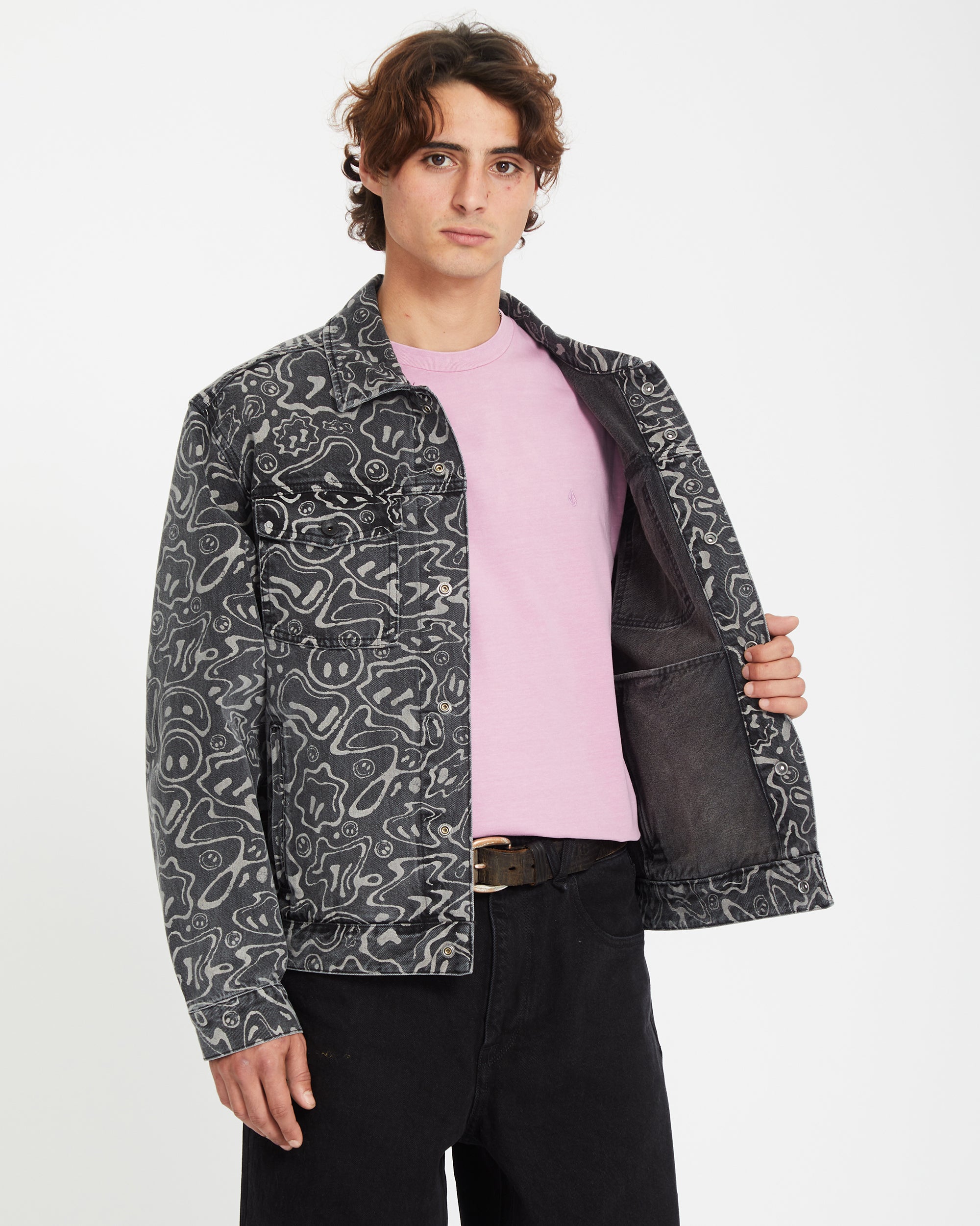Filip Rygalski Denim Jacket - BLACK PRINT - Volcom EU – Volcom Europe