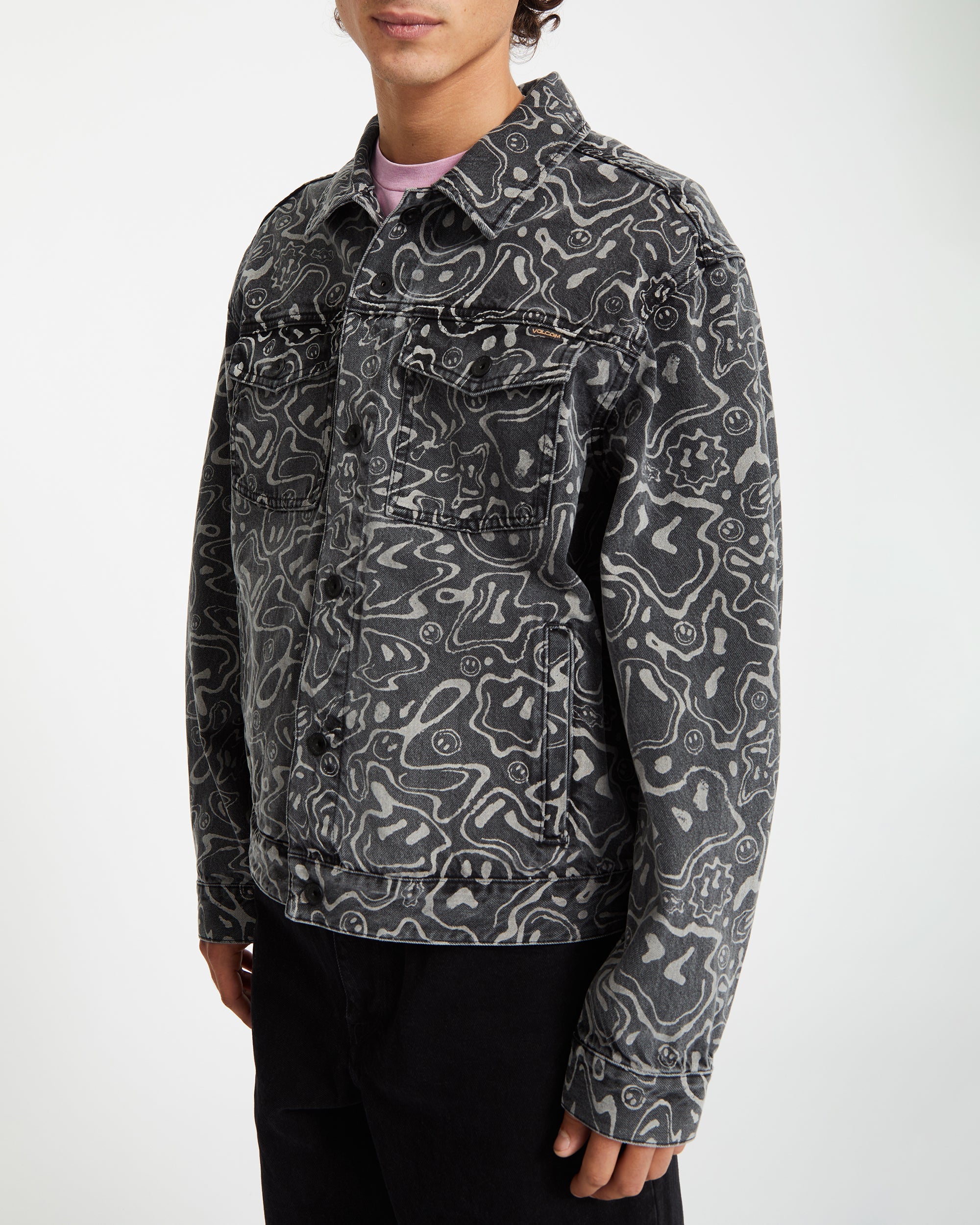 Filip Rygalski Denim Jacket - BLACK PRINT - Volcom EU – Volcom Europe
