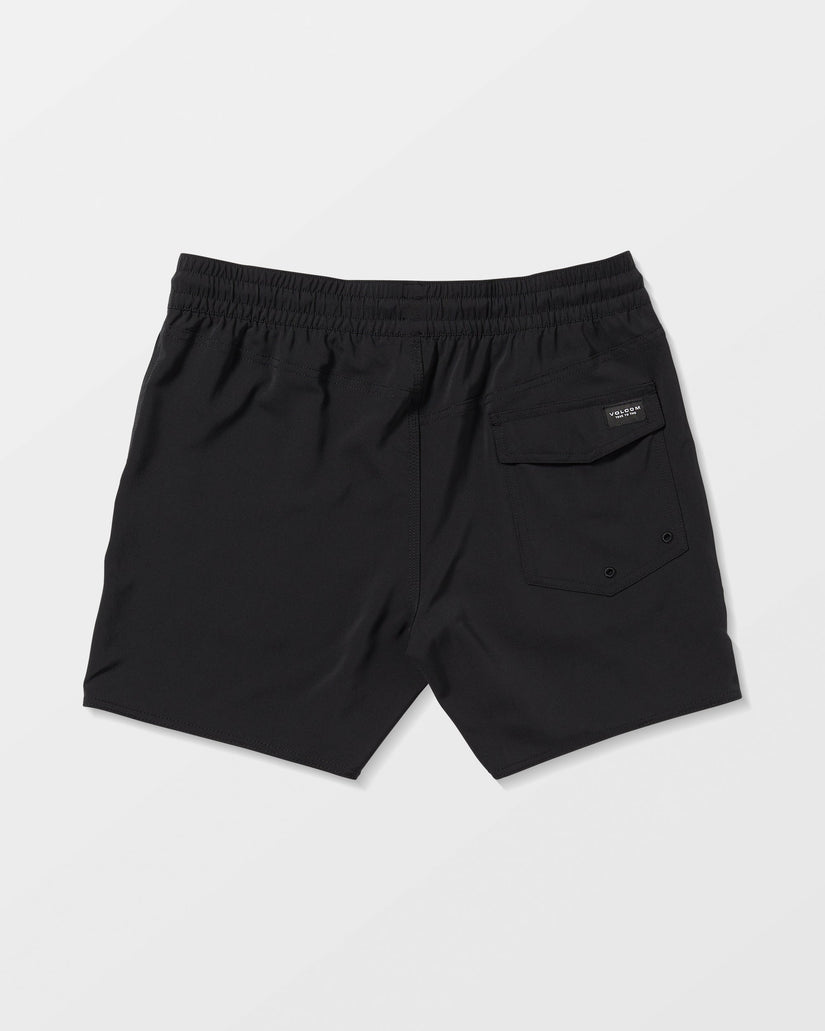 Lido Solid Trunk 16" Boardshort - Black
