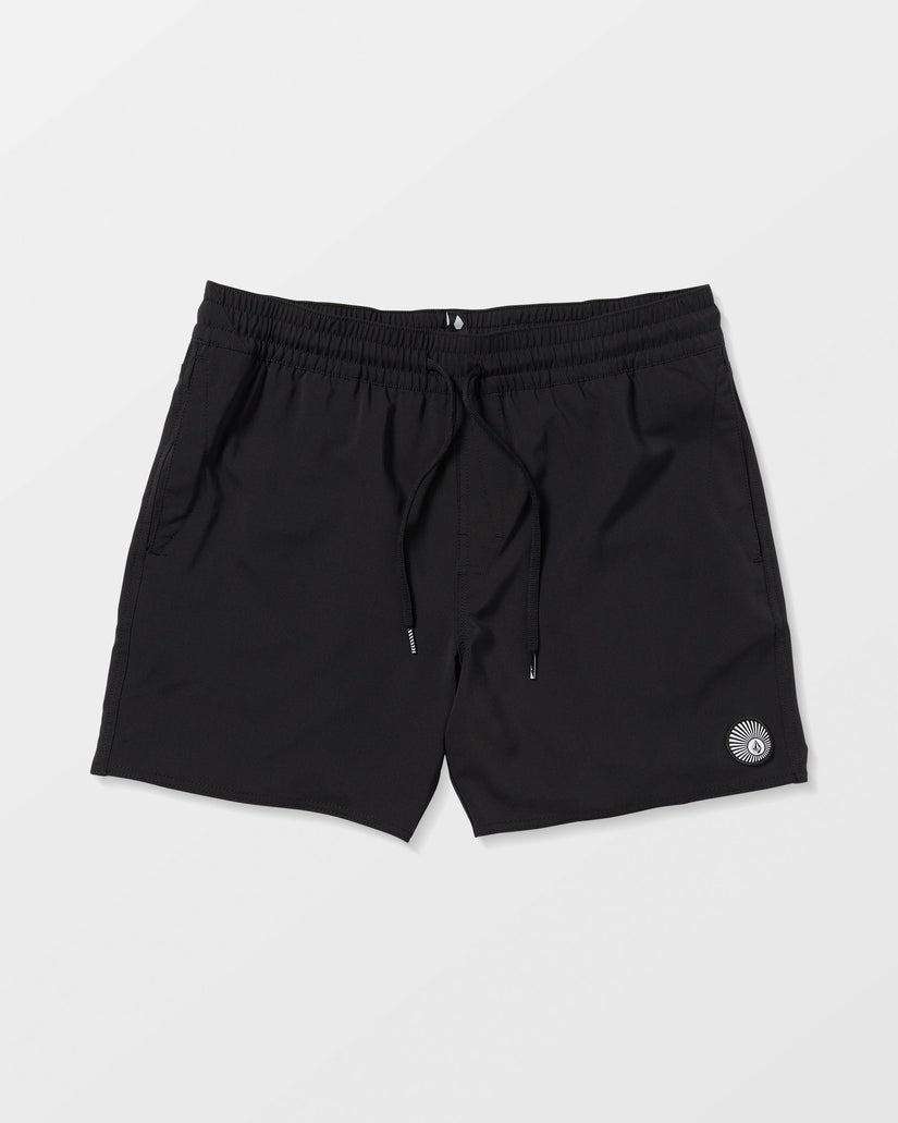 Lido Solid Trunk 16" Boardshort - Black