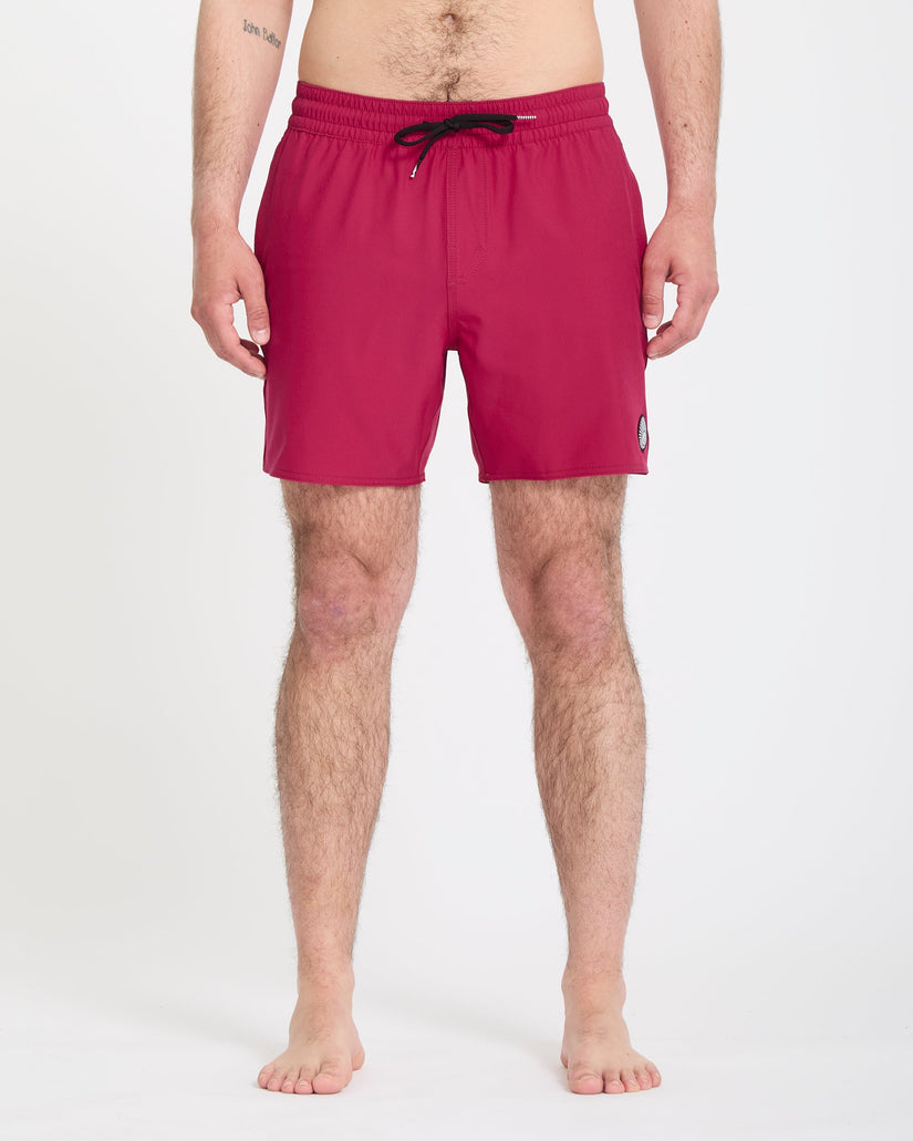 Lido Solid Trunk 16" Boardshort - Sangria