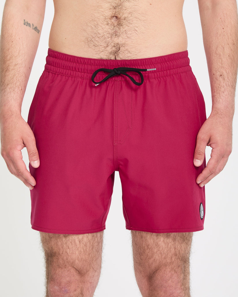 Lido Solid Trunk 16" Boardshort - Sangria