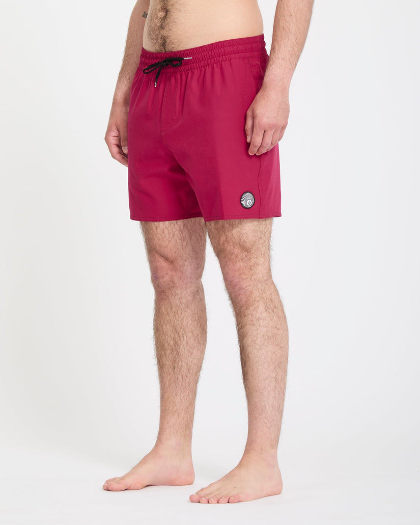 Lido Solid Trunk 16" Boardshort - Sangria