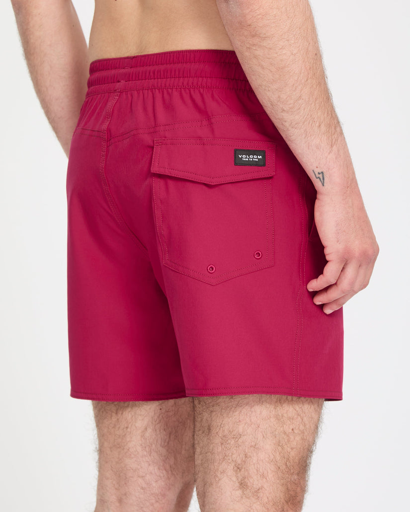 Lido Solid Trunk 16" Boardshort - Sangria