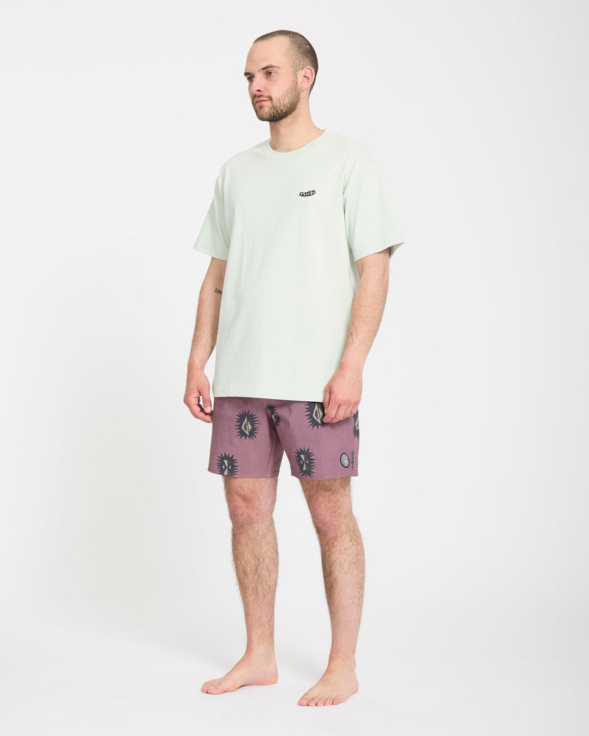 Psyche Cotton Trunk 17" Boardshort - Stone Rose