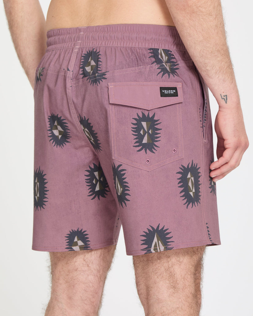 Psyche Cotton Trunk 17" Boardshort - Stone Rose