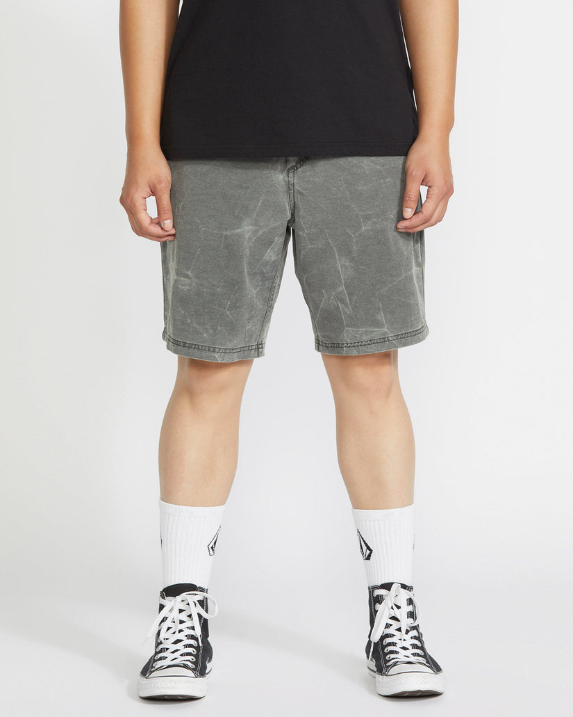 Stone Faded 19" Hybrid Short - STEALTH