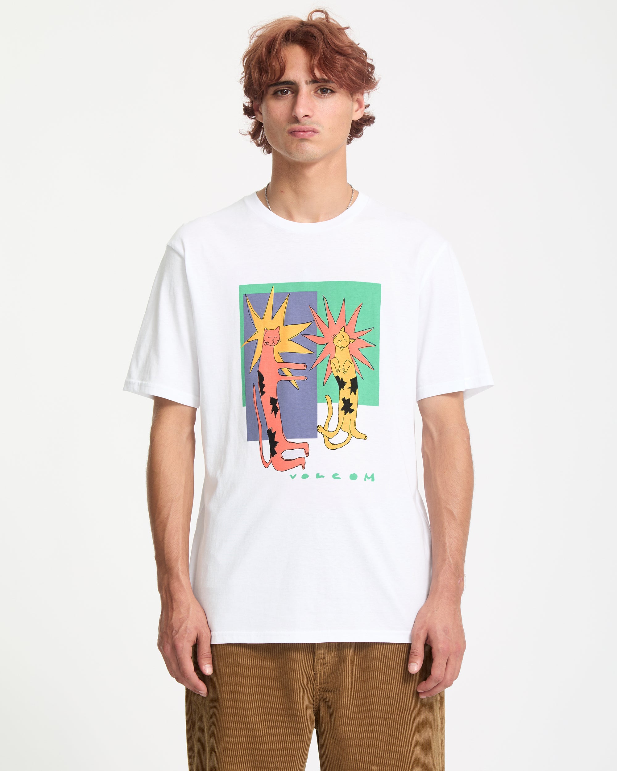 Longo Cats T-Shirt - White - Men - Volcom EU – Volcom Europe
