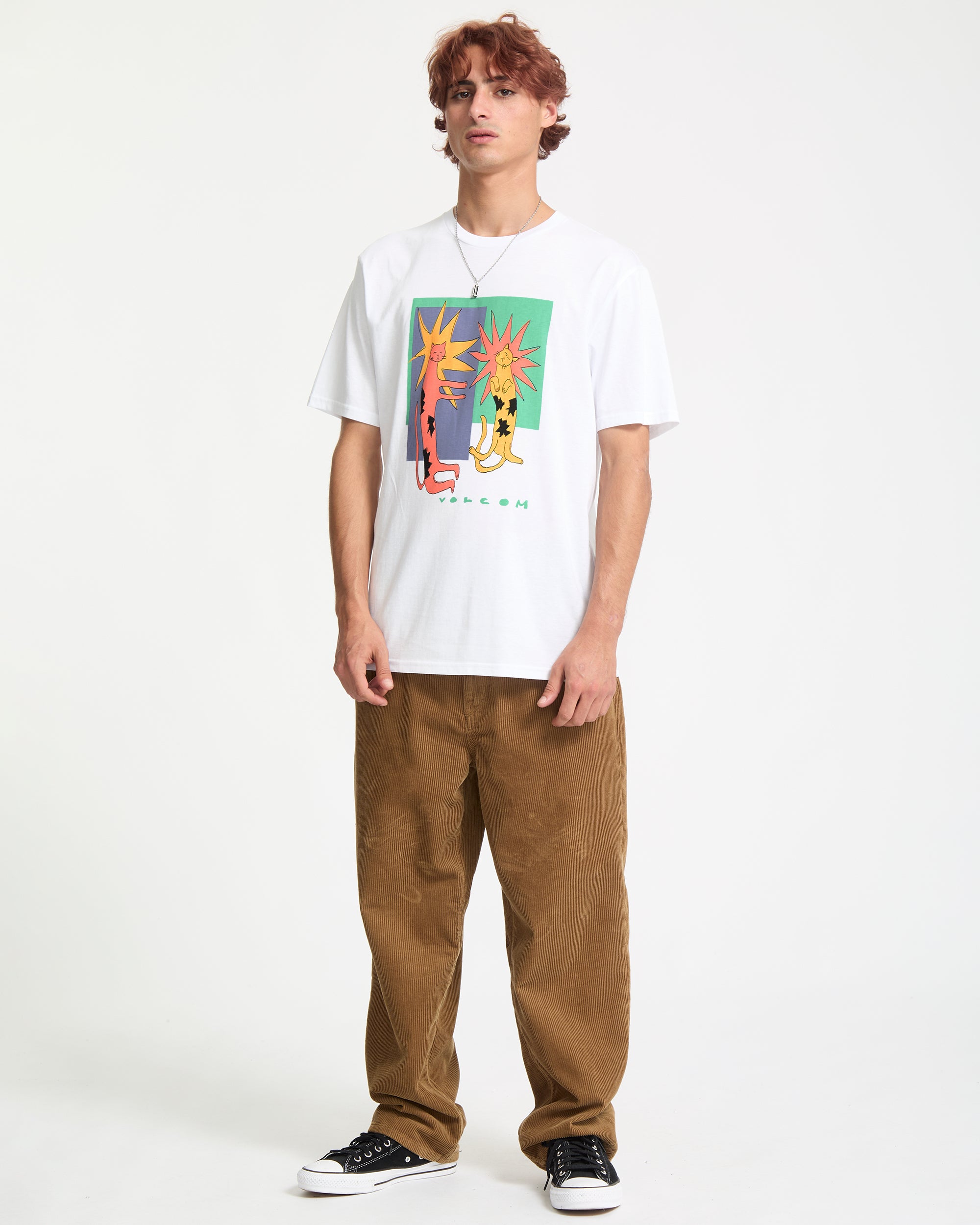 Longo Cats T-Shirt - White - Men - Volcom EU – Volcom Europe
