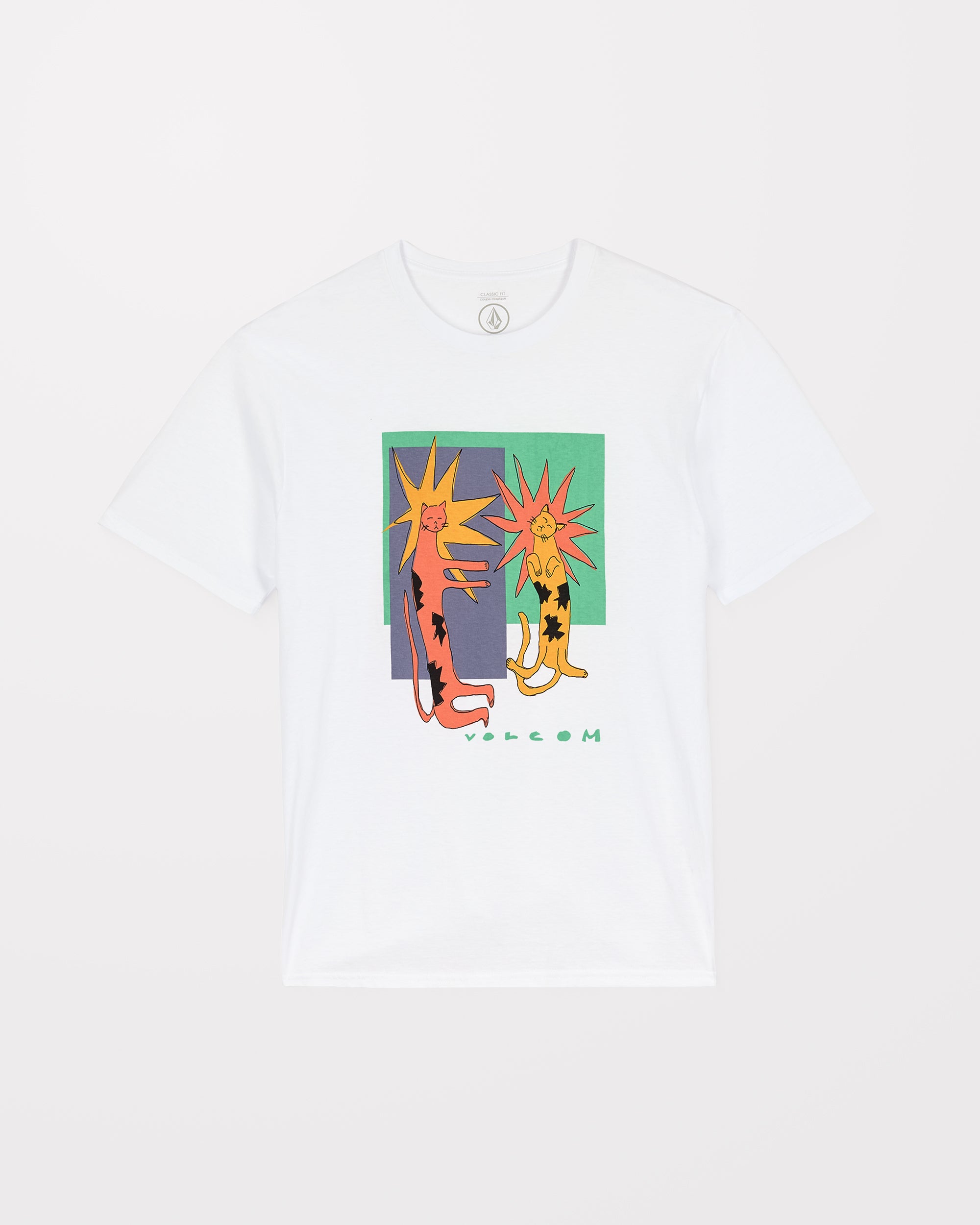 Longo Cats T-Shirt - White - Men - Volcom EU – Volcom Europe