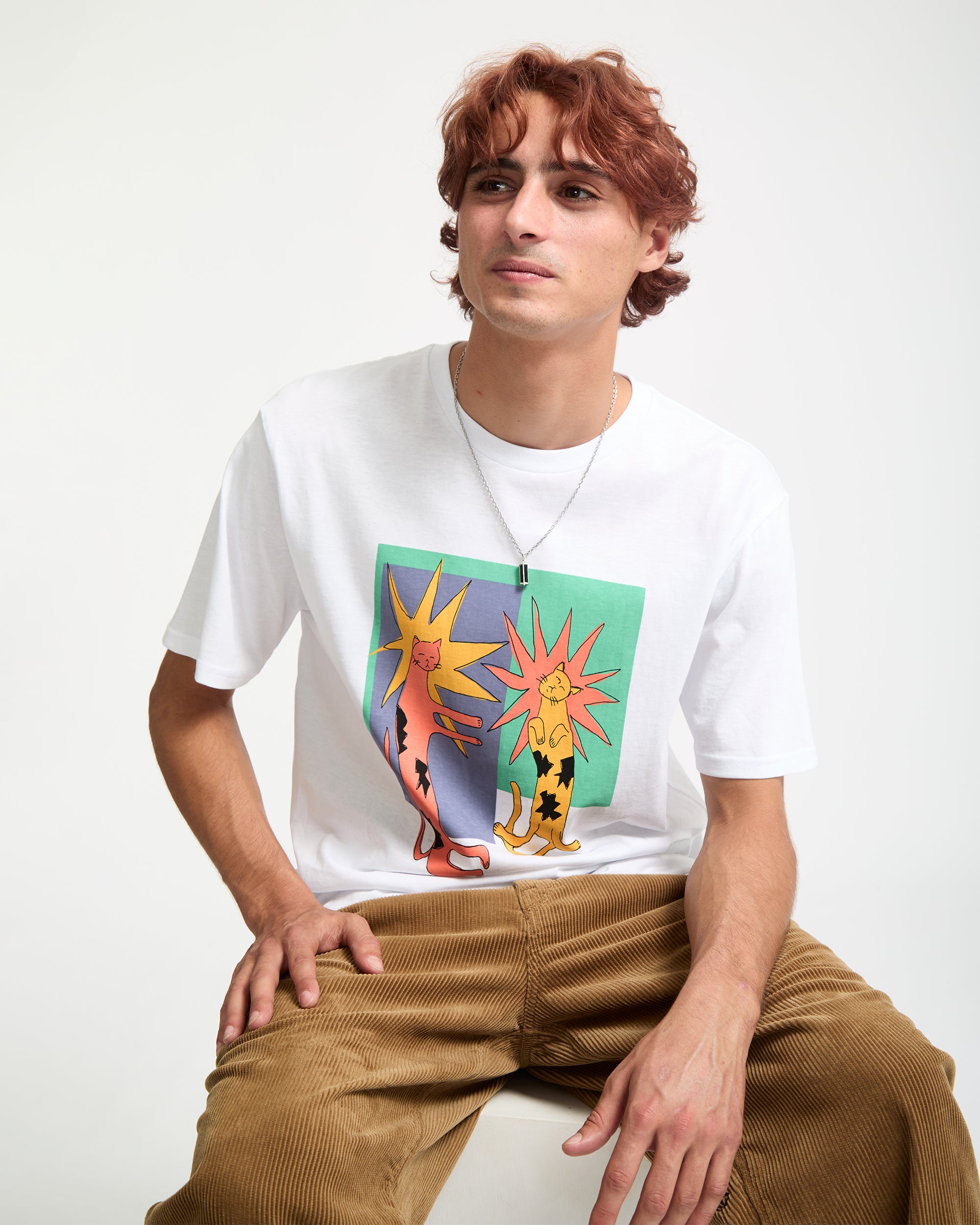 Longo Cats T-Shirt - White - Men - Volcom EU – Volcom Europe
