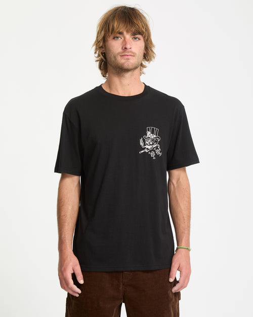 T-shirt homme Volcom S/S GLOBAL STONE - Noir - XXLarge - NEUF AVEC