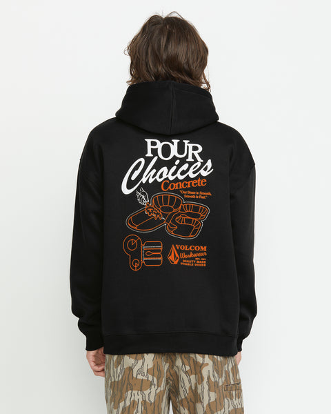 VOLCOM ノベルティクッション Pour Choices Hoodie - BLACK - Men - Volcom EU – Volcom Europe