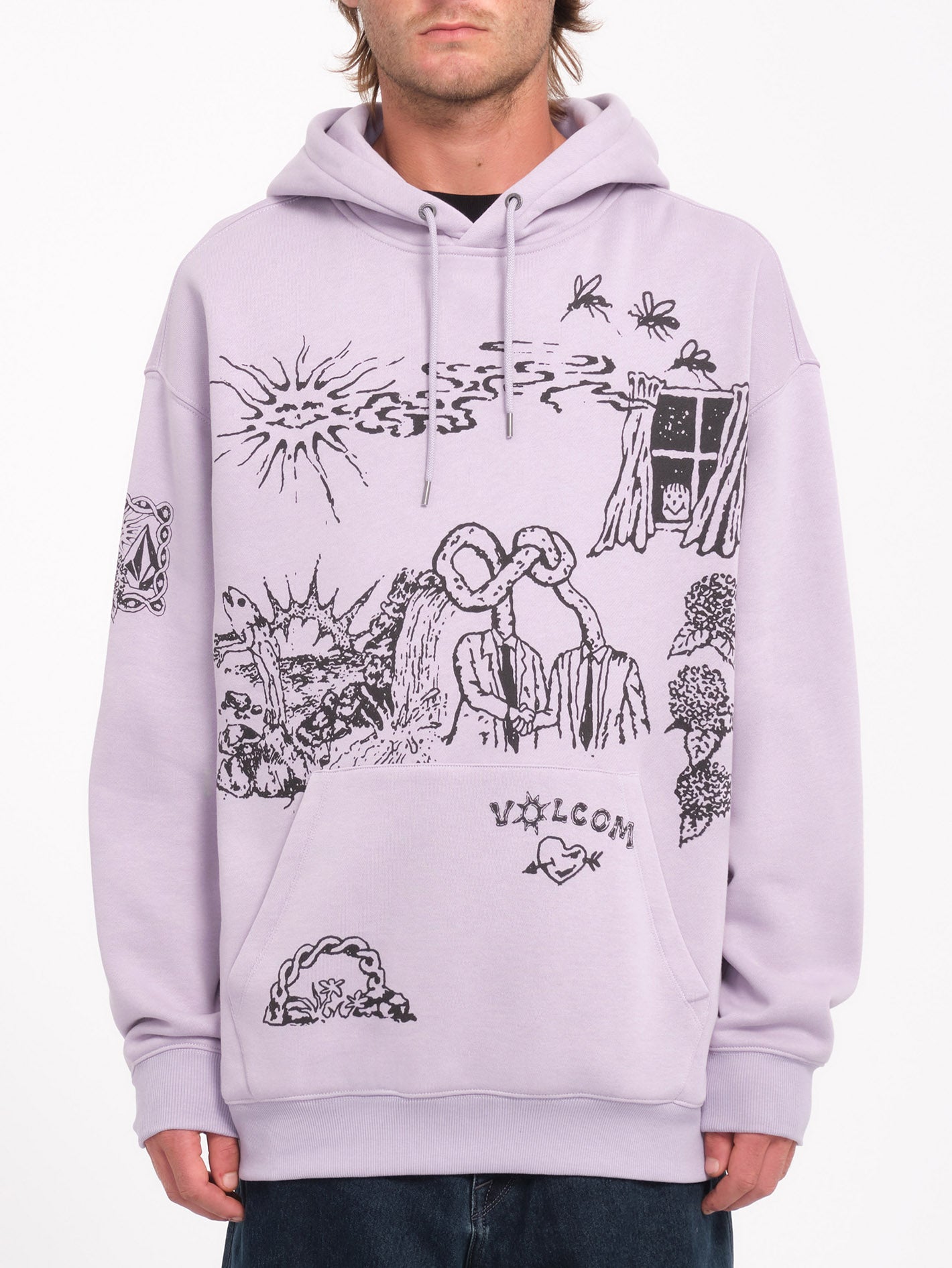 Keutchi Hoodie Light Purple Men Volcom Europe