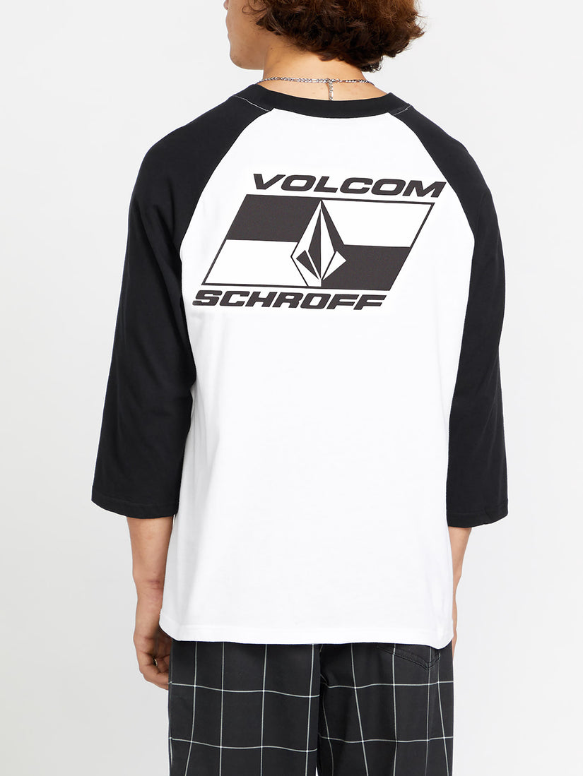 Volcom Raglan Schroff X Volcom 3/4 Raglan T-Shirt - White - Men - Volcom EU – Volcom ...