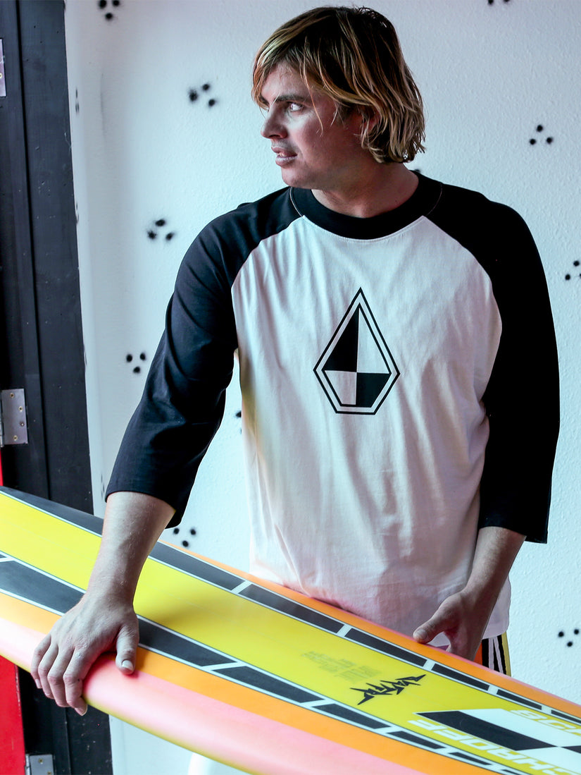 Volcom Raglan Schroff X Volcom 3/4 Raglan T-Shirt - White - Men - Volcom EU – Volcom ...