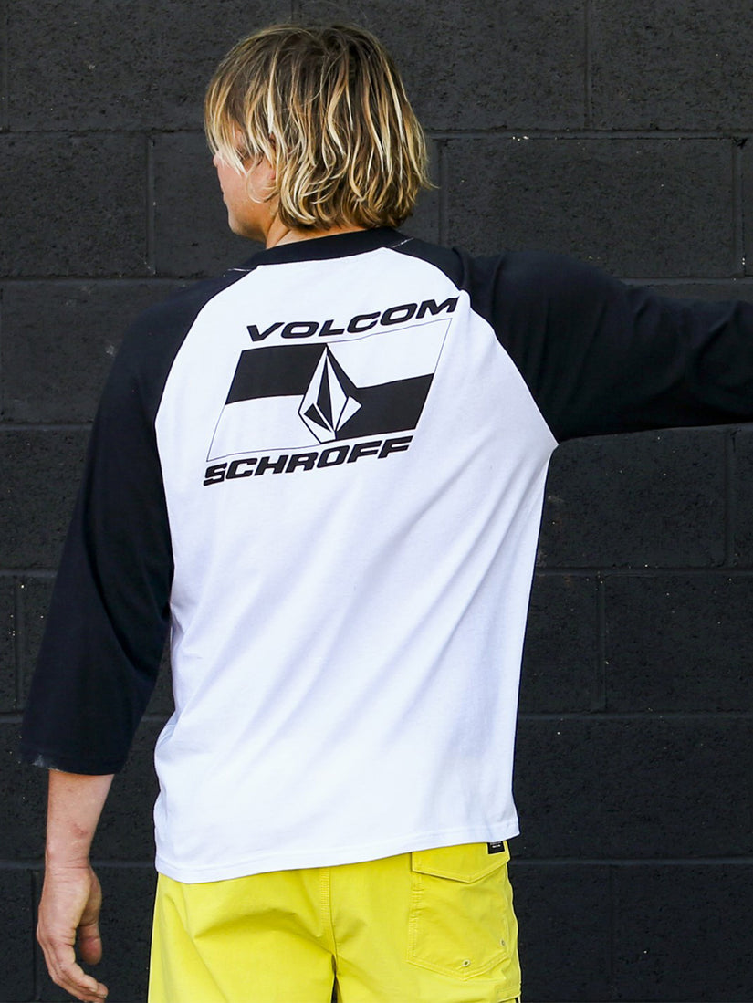Volcom Raglan Schroff X Volcom 3/4 Raglan T-Shirt - White - Men - Volcom EU – Volcom ...