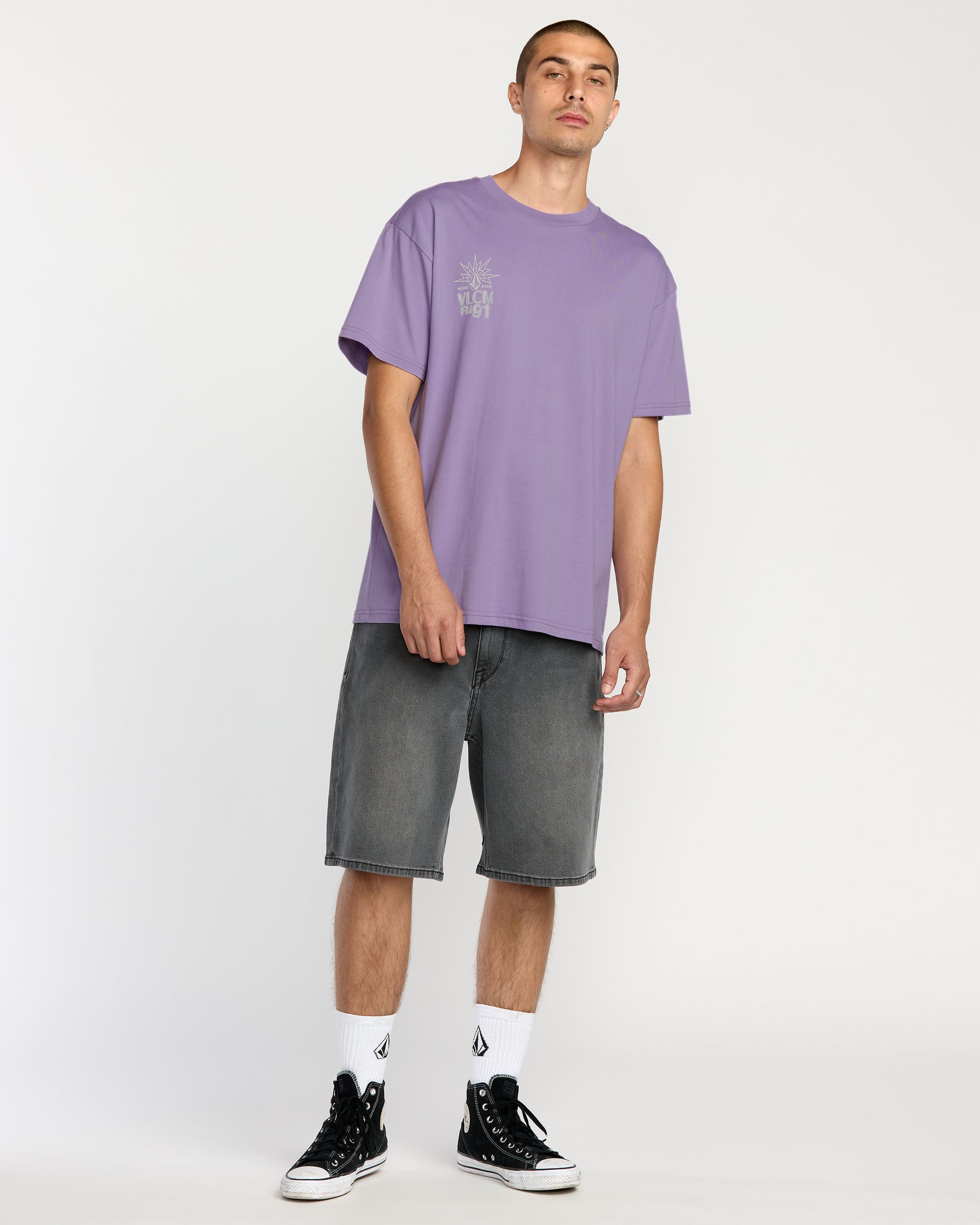 Tune In T-Shirt - Purple Ash - Men - Volcom EU – Volcom Europe