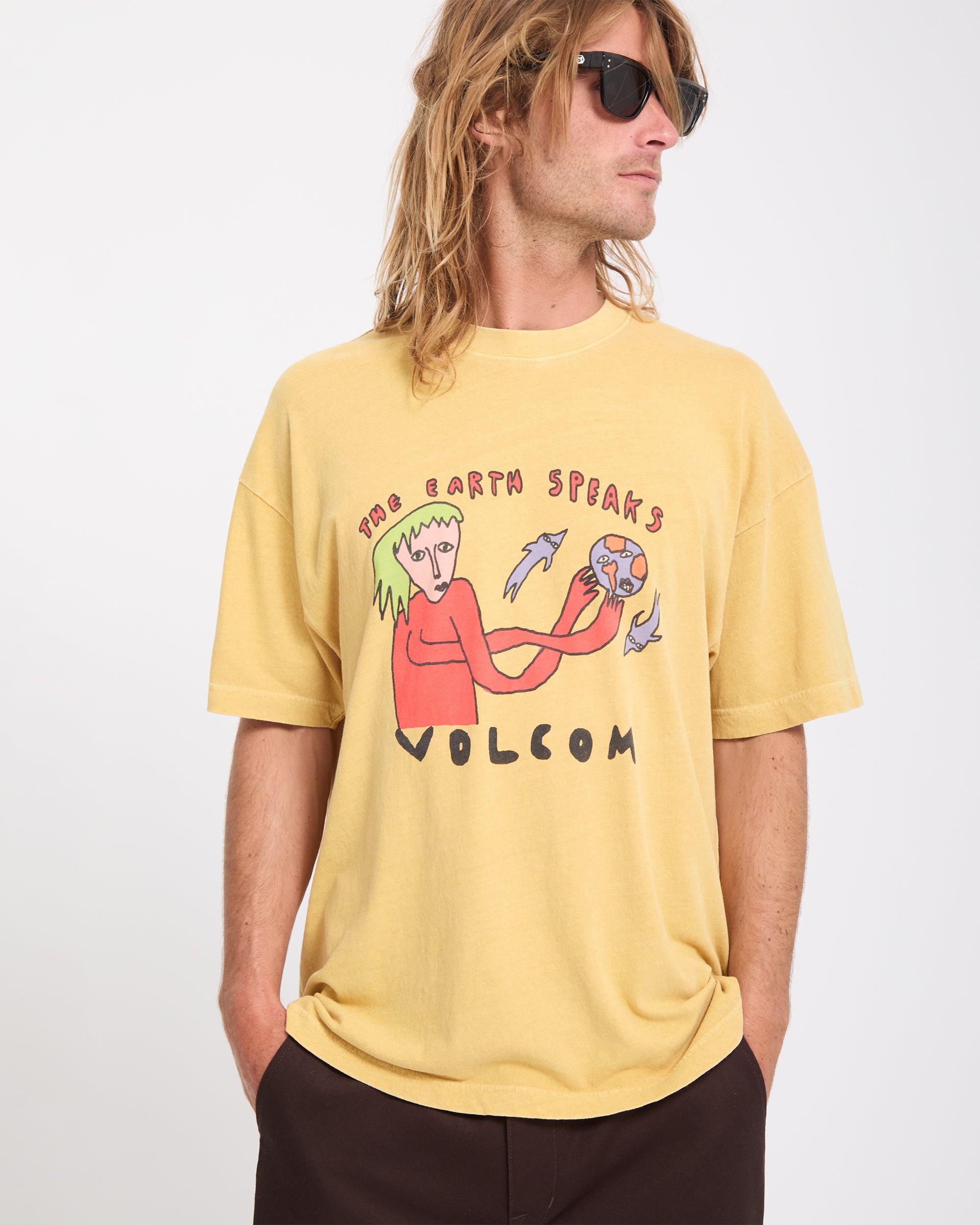 Earth Speaks T-Shirt - Mustard - Men - Volcom EU – Volcom Europe