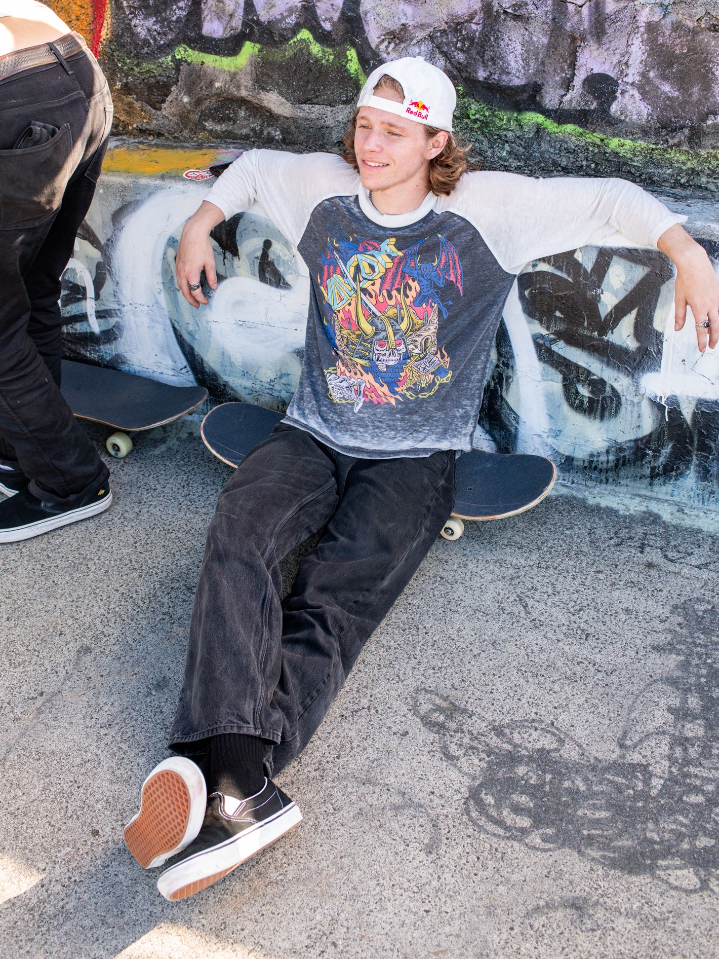 Skate Vitals Collin P Raglan T-shirt - BLACK
