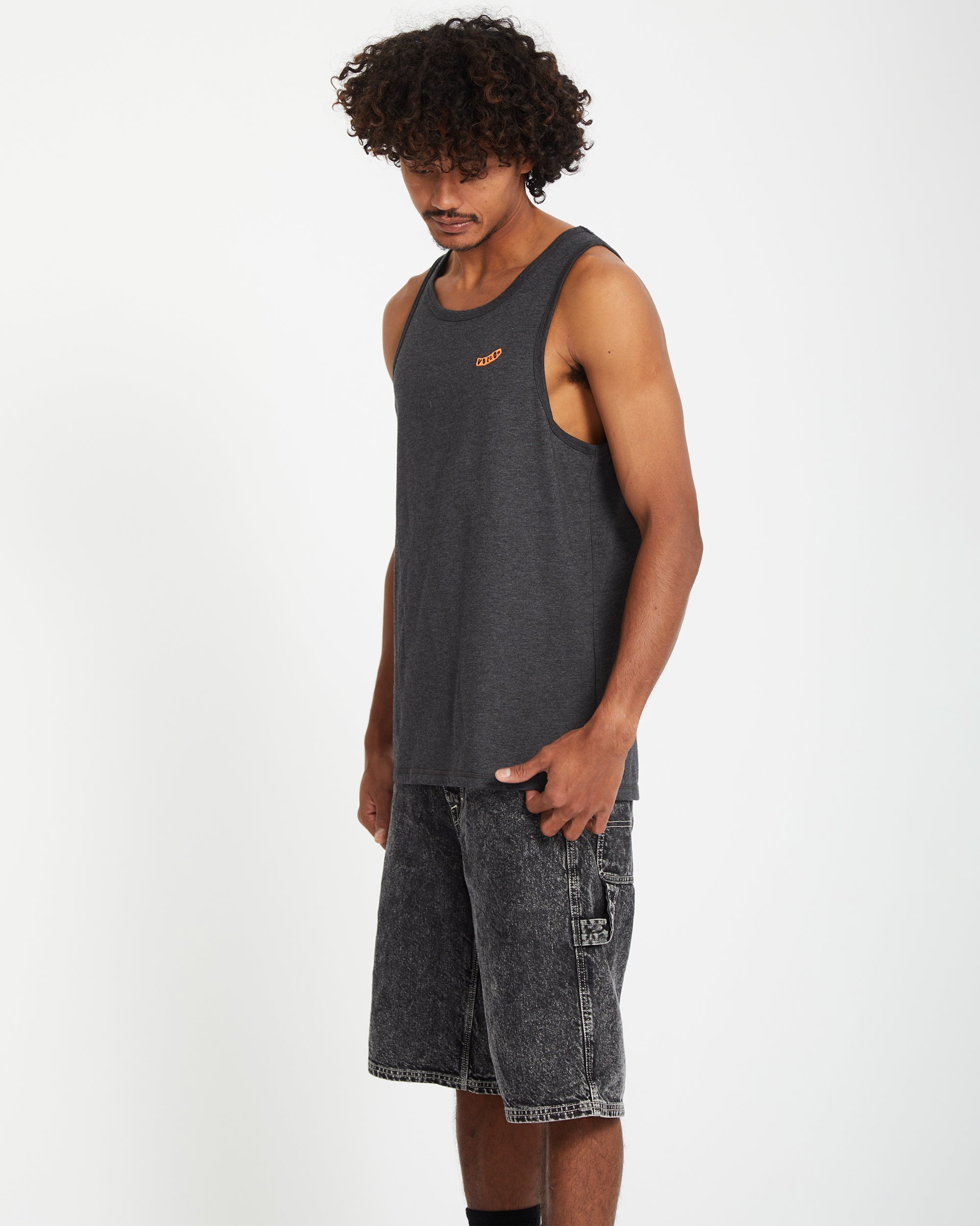 Pistol Stone Tank Top - HEATHER BLACK - Men - Volcom Europe
