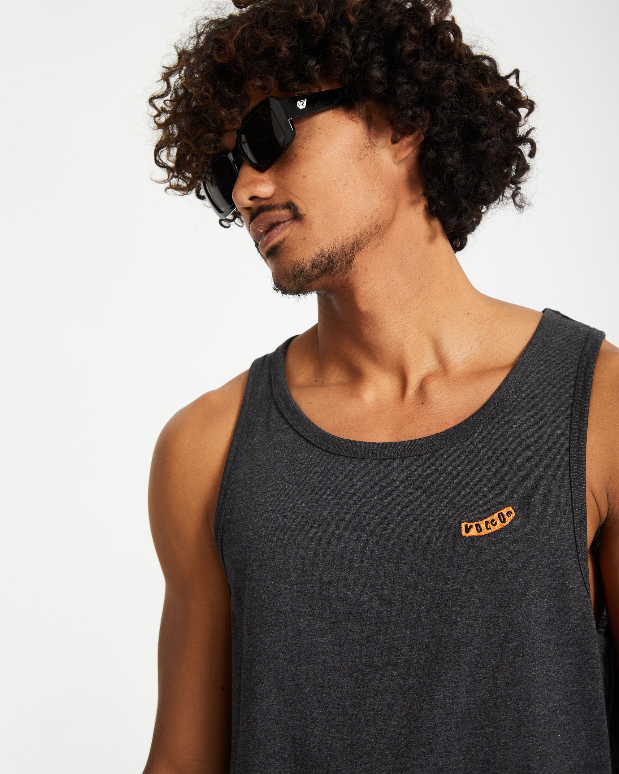 Pistol Stone Tank Top - HEATHER BLACK - Men - Volcom Europe