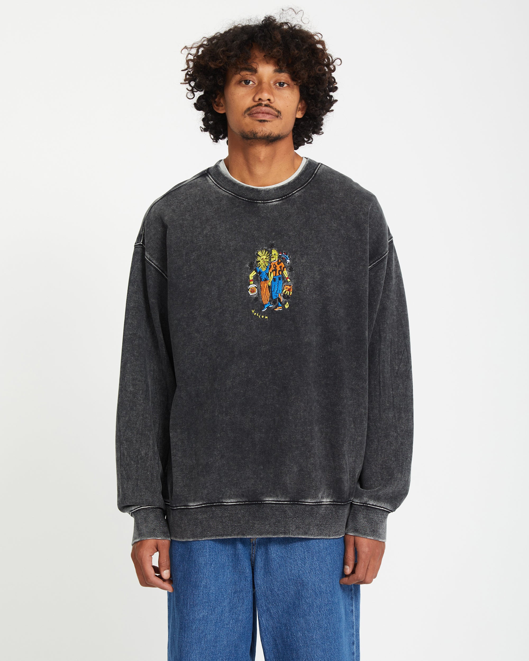 Bob Mollema Sweatshirt - LIGHT ACID BLACK - Volcom Europe Bob Mollema Sweatshirt - LIGHT ACID BLACK - Volcom Europe