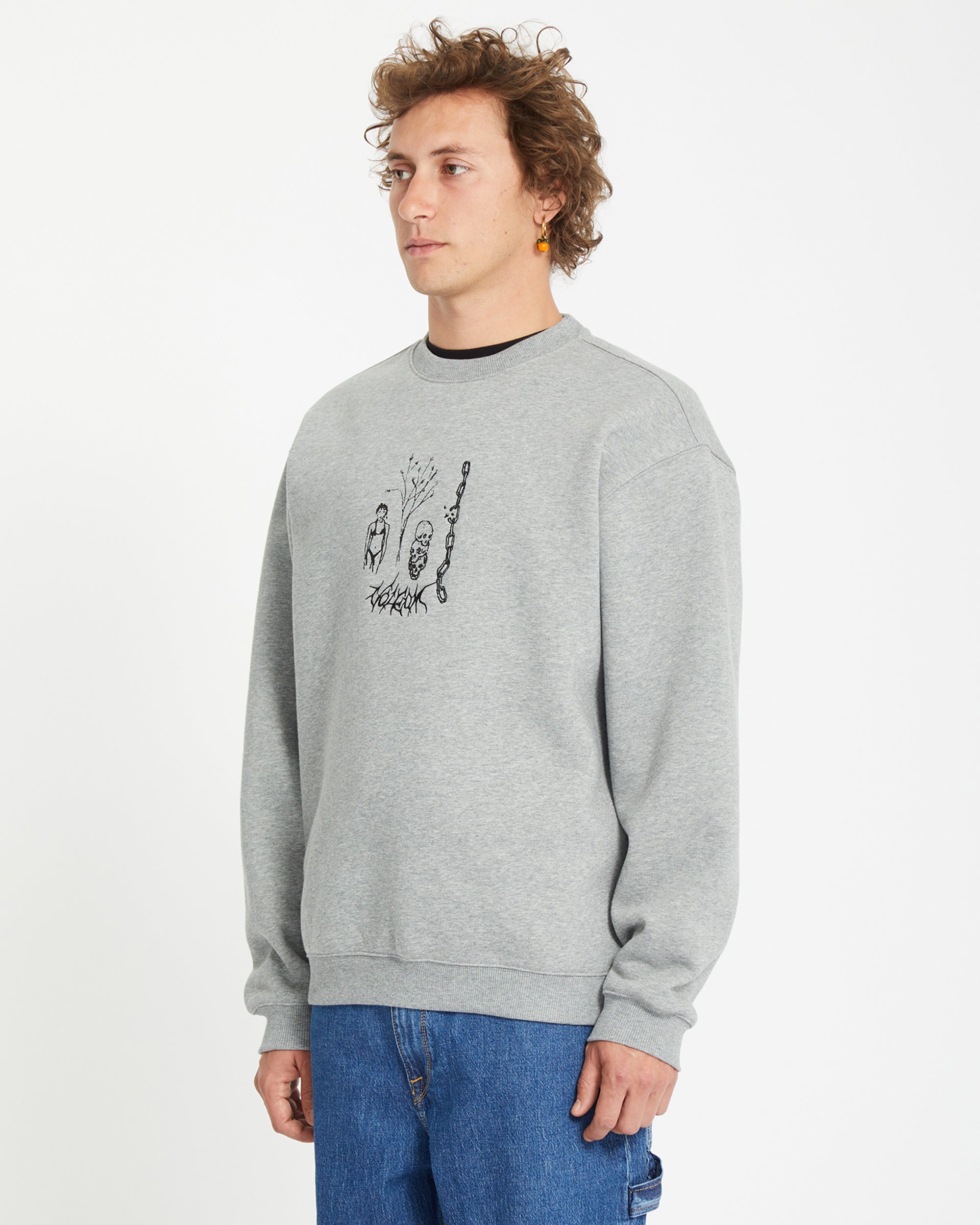 Noder Sweatshirt - HEATHER GREY - Men - Volcom Europe Noder Sweatshirt - HEATHER GREY - Men - Volcom Europe