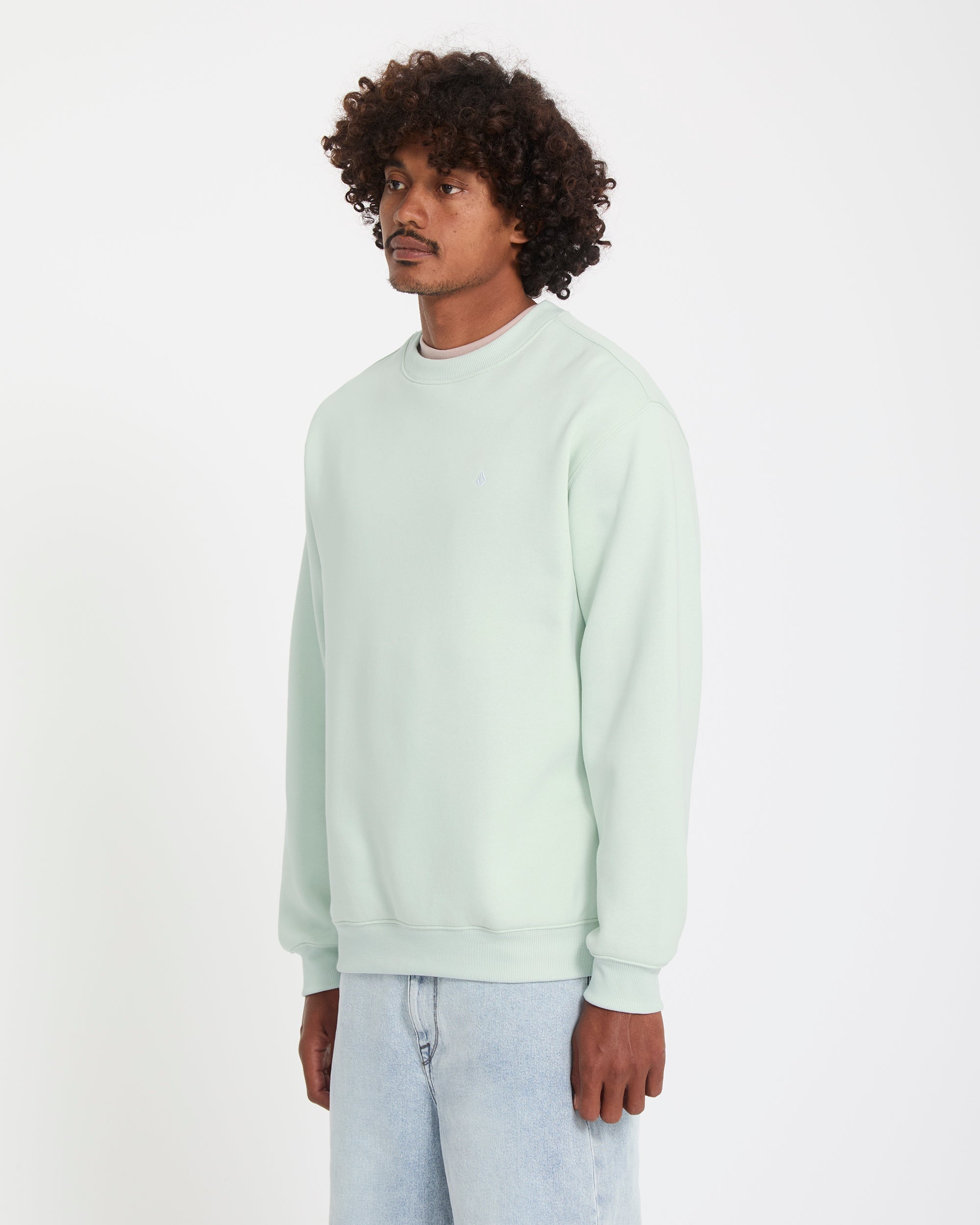Single Stone Sweatshirt - Pale Aqua - Men - Volcom EU – Volcom Europe