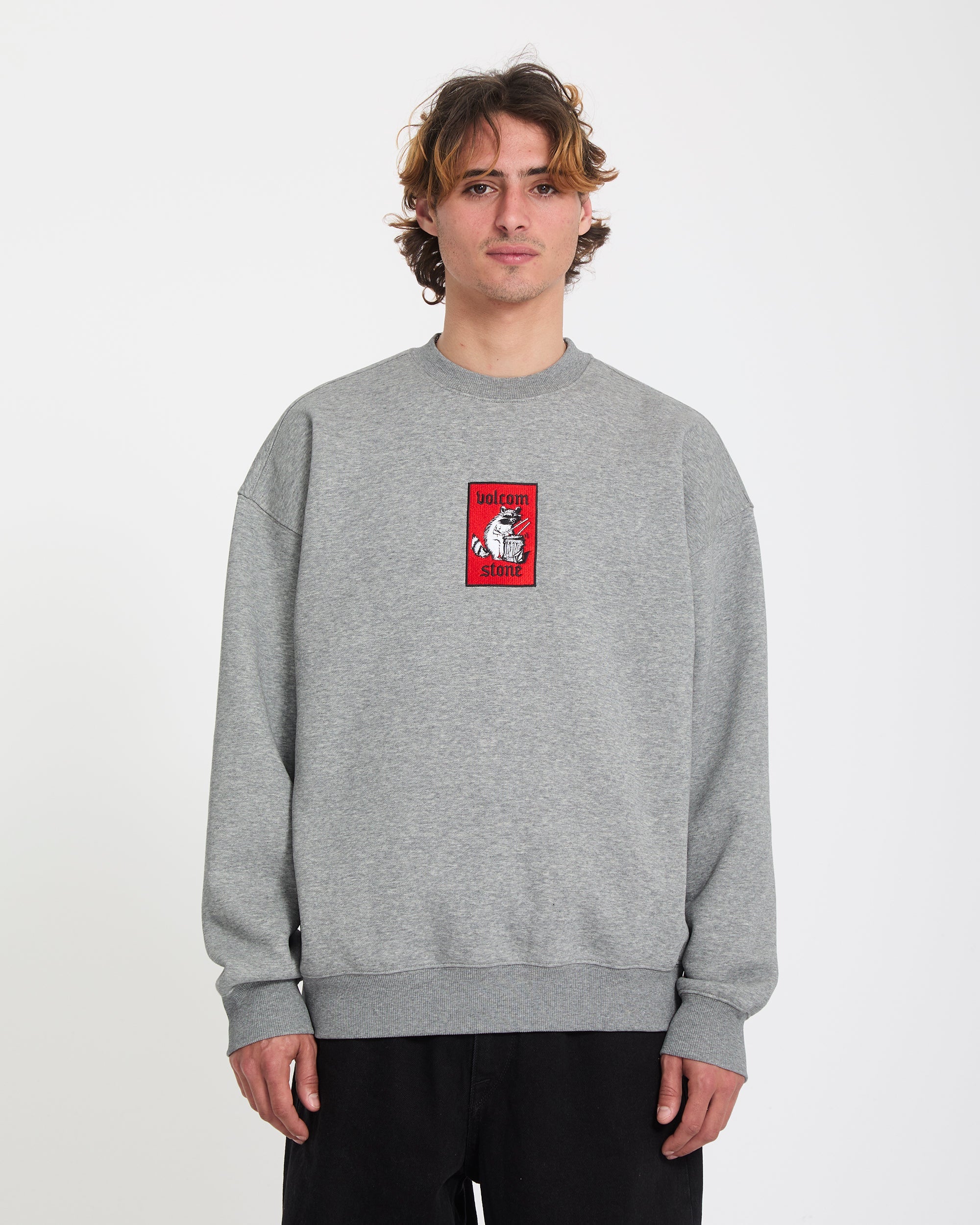 Rockout Sweatshirt - Heather Grey - Men - Volcom EU – Volcom Europe