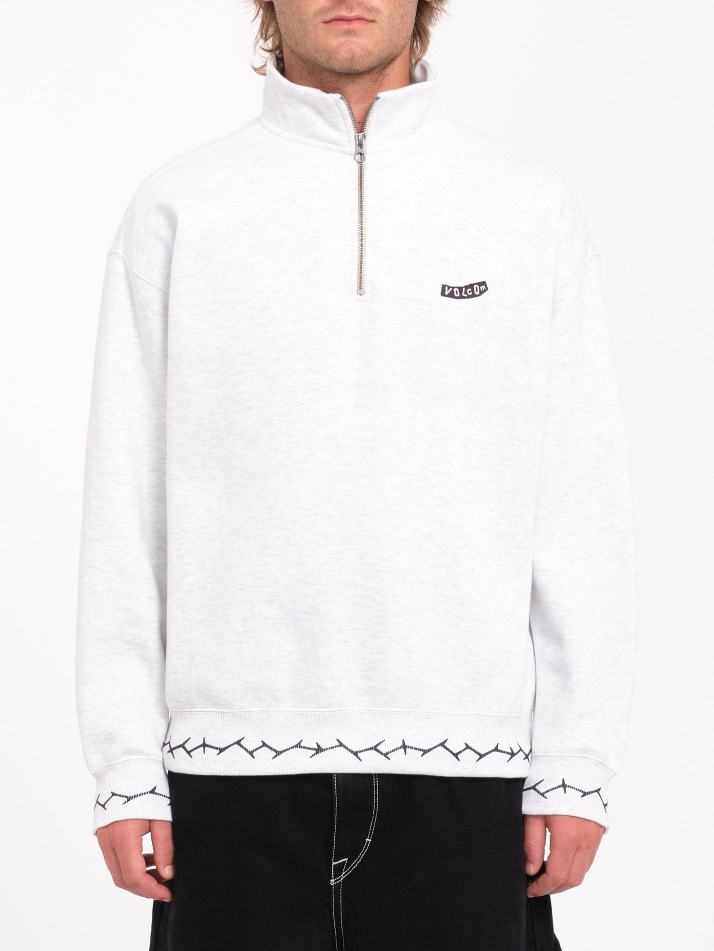Mocklov 1/2 Zip Sweatshirt - Bone Heather - Men - Volcom EU