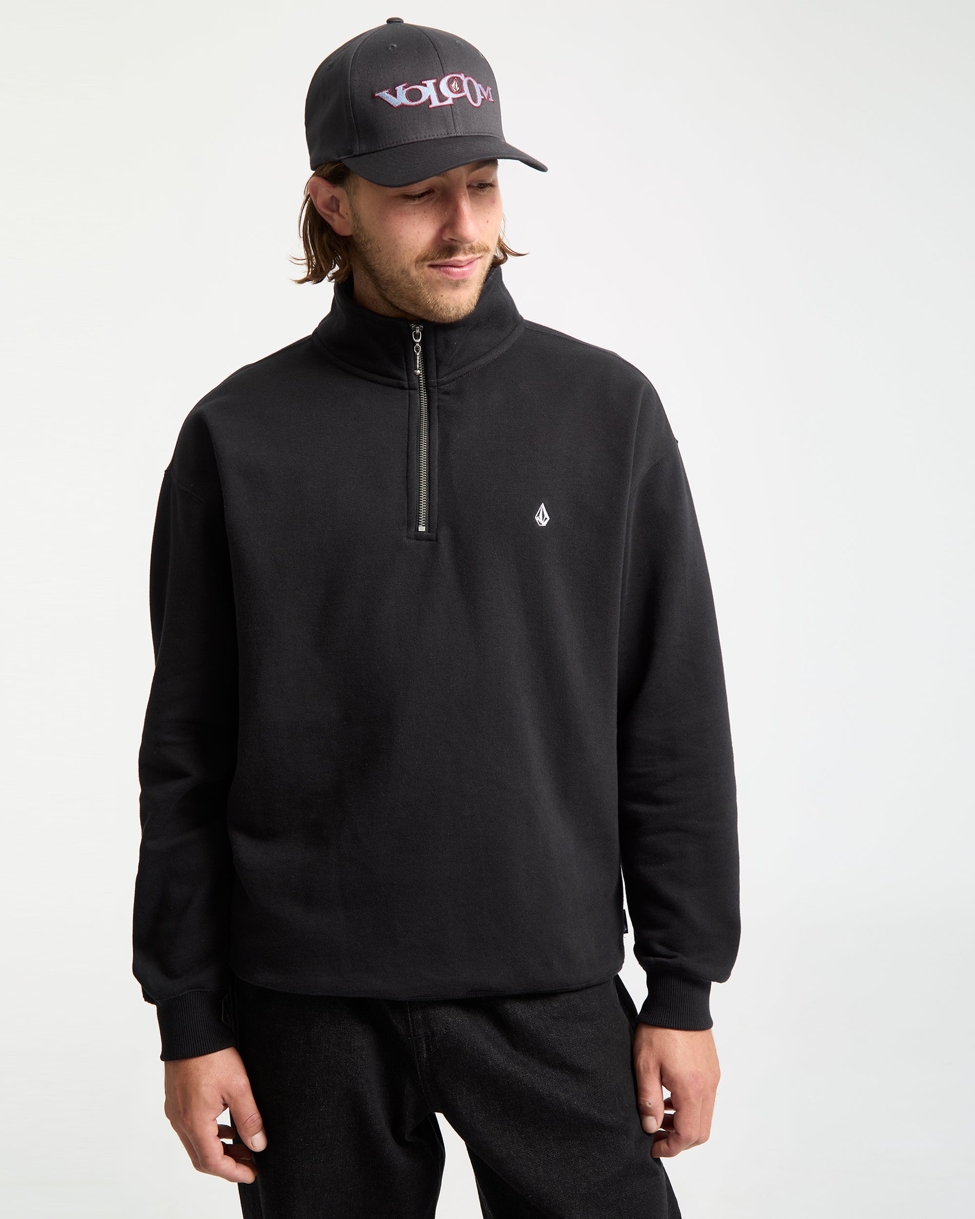 Single Stone Zip Sweatshirt - Black - Men - Volcom EU – Volcom Europe