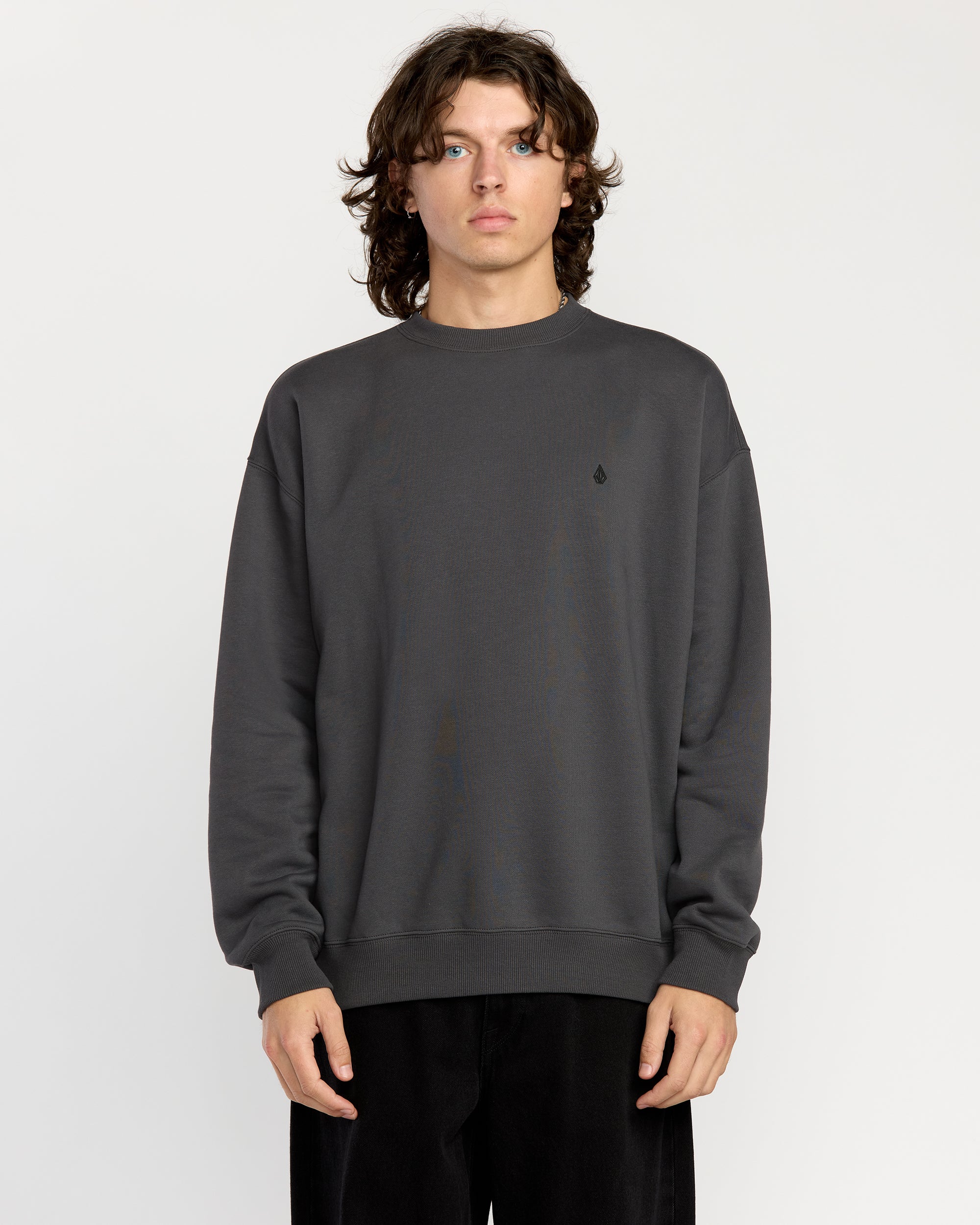 Single Stone Sweatshirt - Asphalt Black - Men - Volcom EU