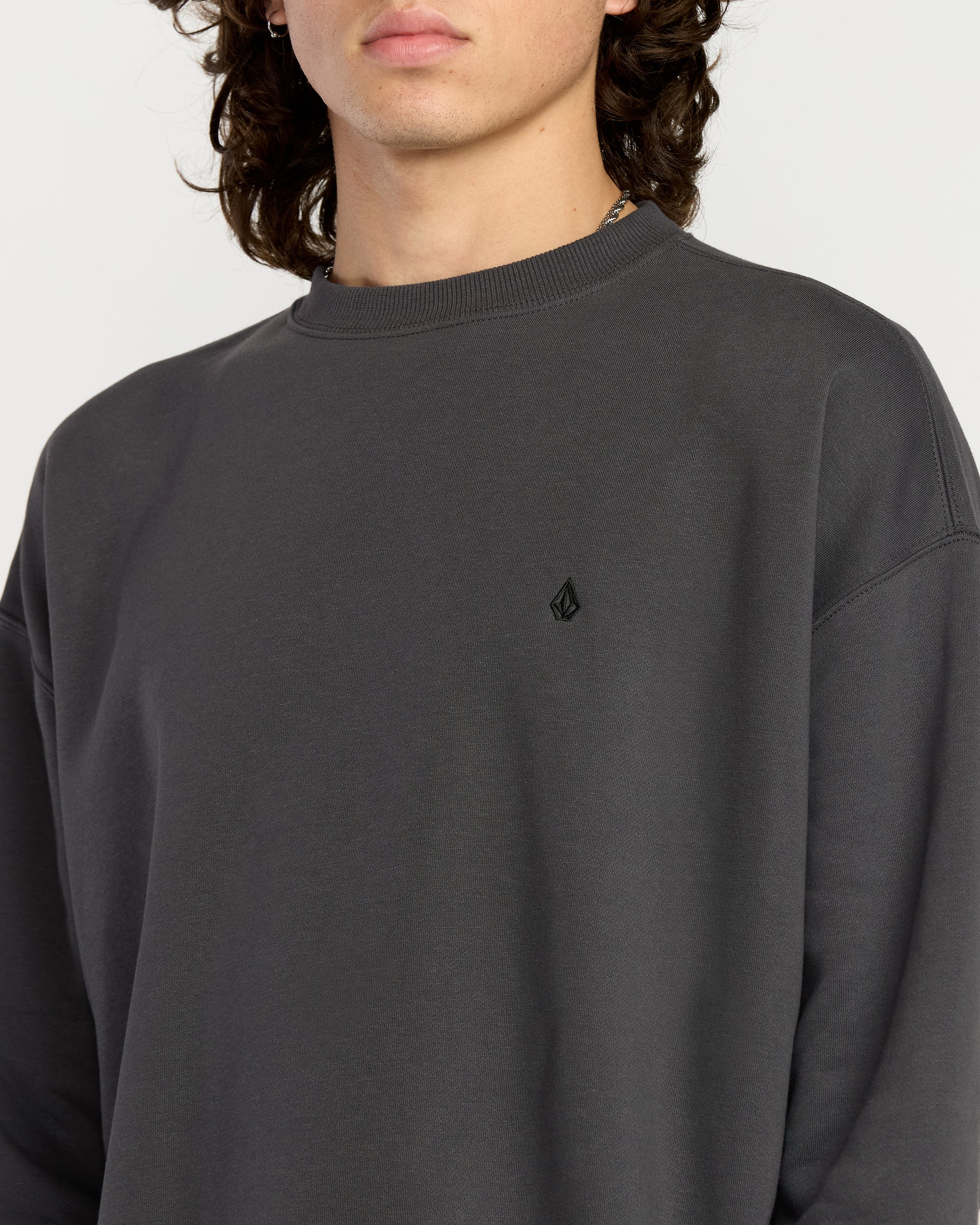 Single Stone Sweatshirt - Asphalt Black - Men - Volcom EU – Volcom