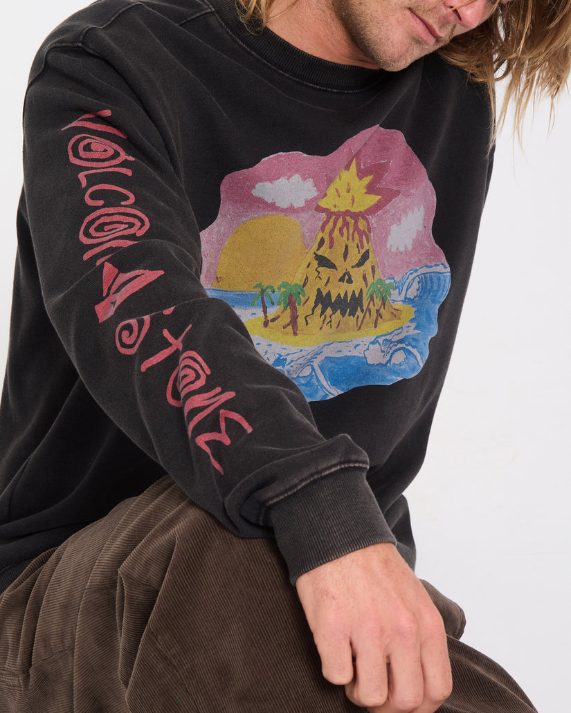 Ozzy Sweatshirt - Light Acid Black