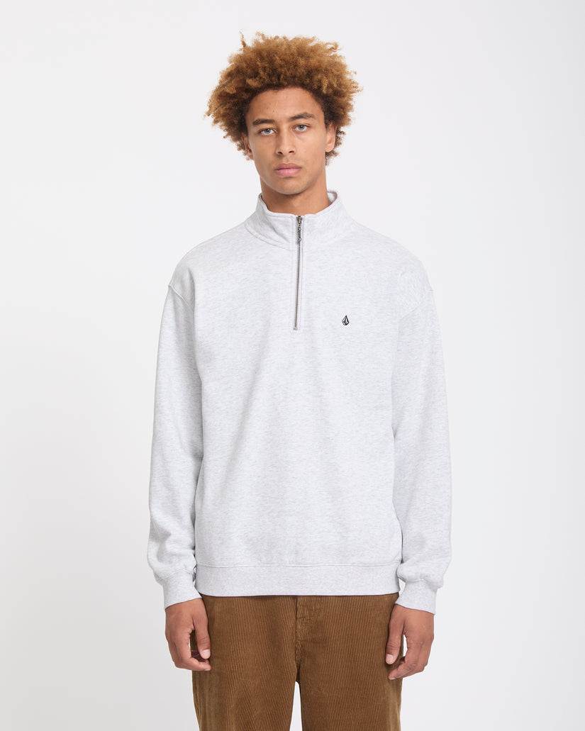 Single Stone Quarter Zip Sweatshirt - Bone Heather