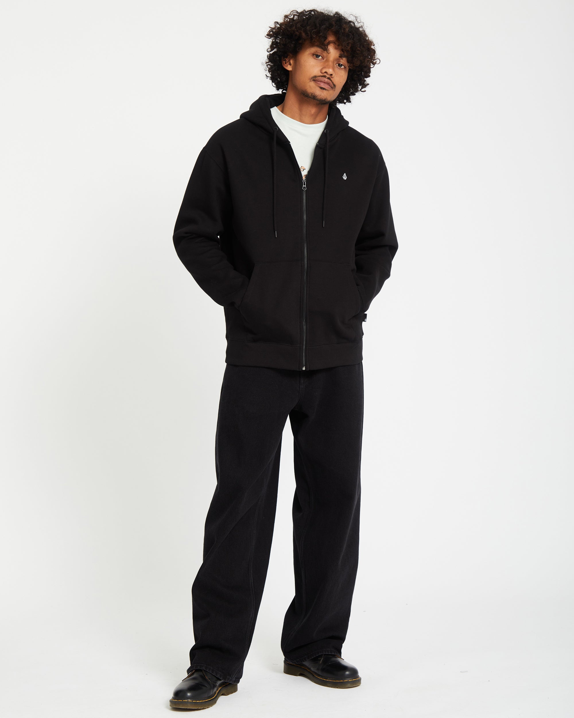 Single Stone Full Zip Hoodie - Black - Men - Volcom EU – Volcom Europe