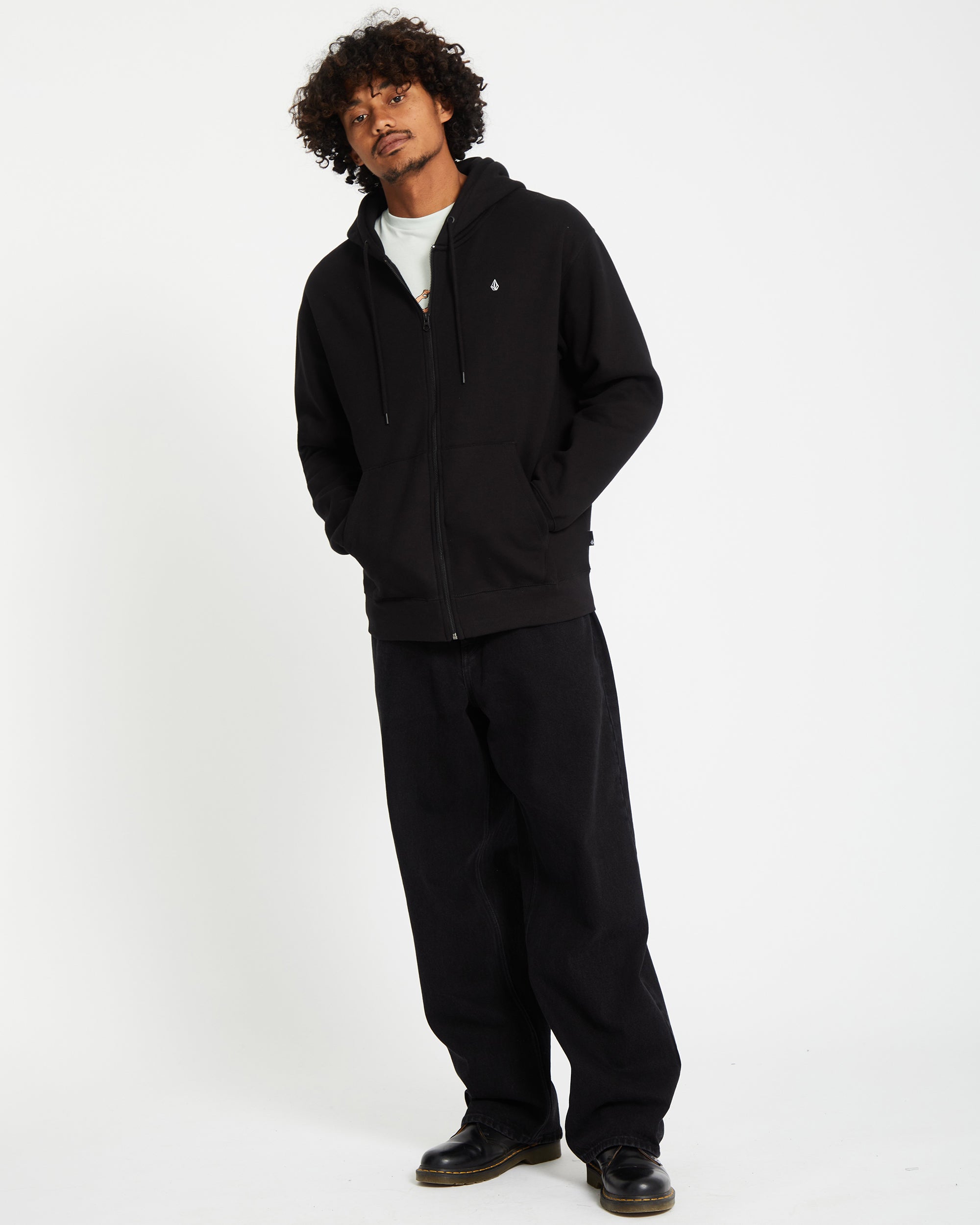 Single Stone Full Zip Hoodie - Black - Men - Volcom EU – Volcom Europe