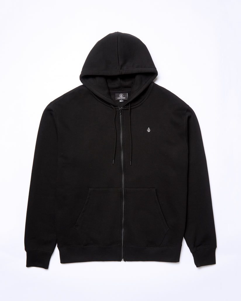 Single Stone Zip Hoodie - Black