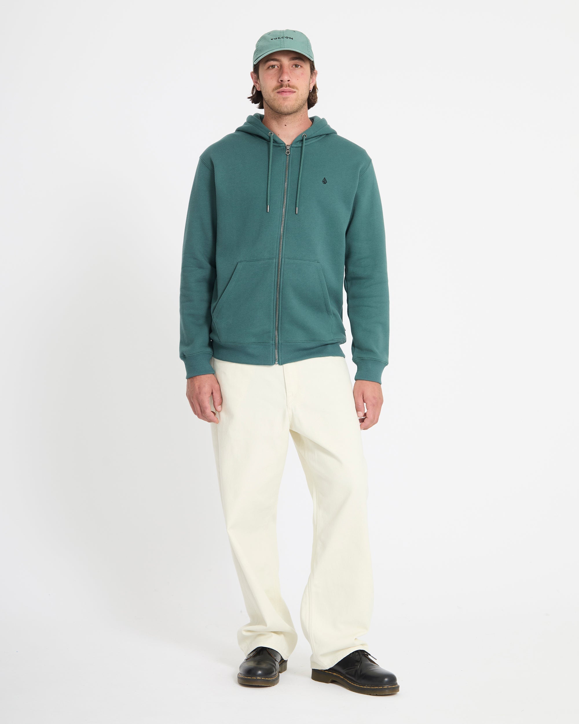 Single Stone Full Zip Hoodie - Rifle Green - Men - Volcom EU