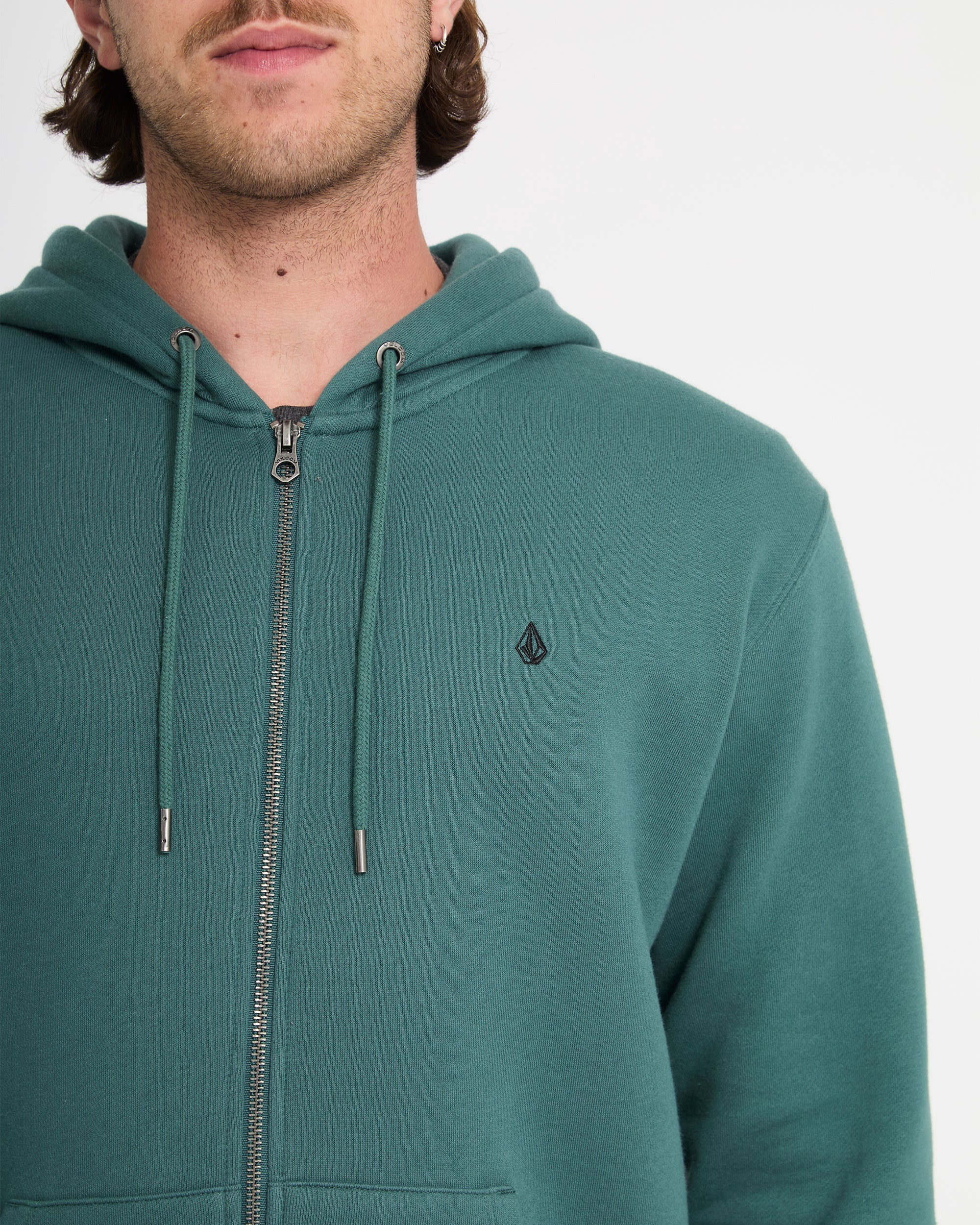 Single Stone Full Zip Hoodie - Rifle Green - Men - Volcom EU