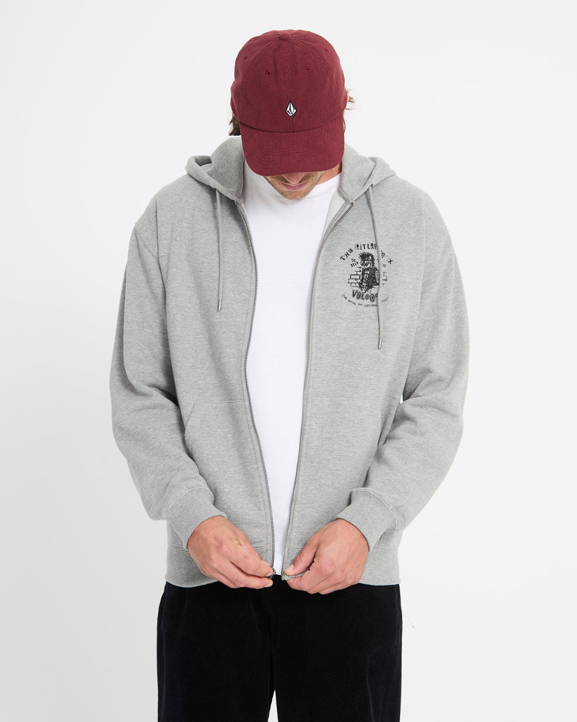 Catastrophy Full Zip Hoodie - Heather Grey