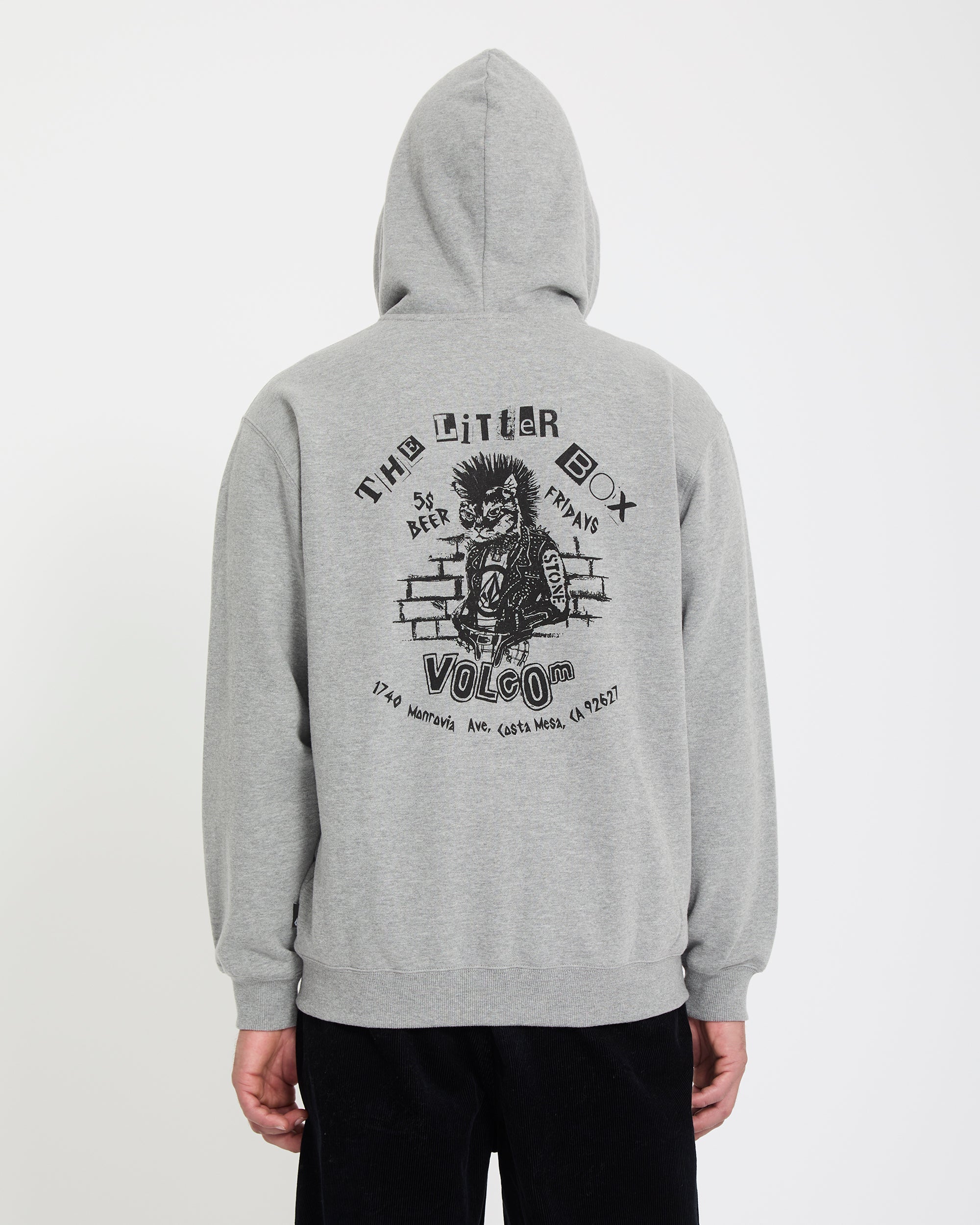 Catastrophy Full Zip Hoodie - Heather Grey - Men - Volcom EU