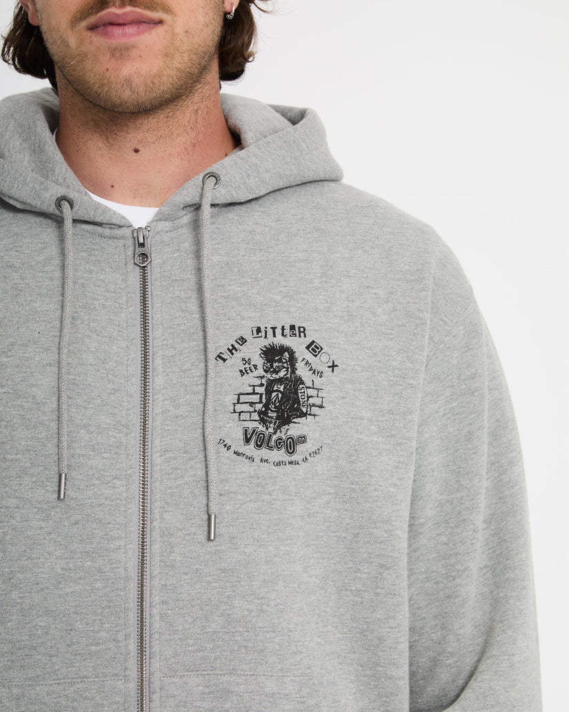 Catastrophy Full Zip Hoodie - Heather Grey
